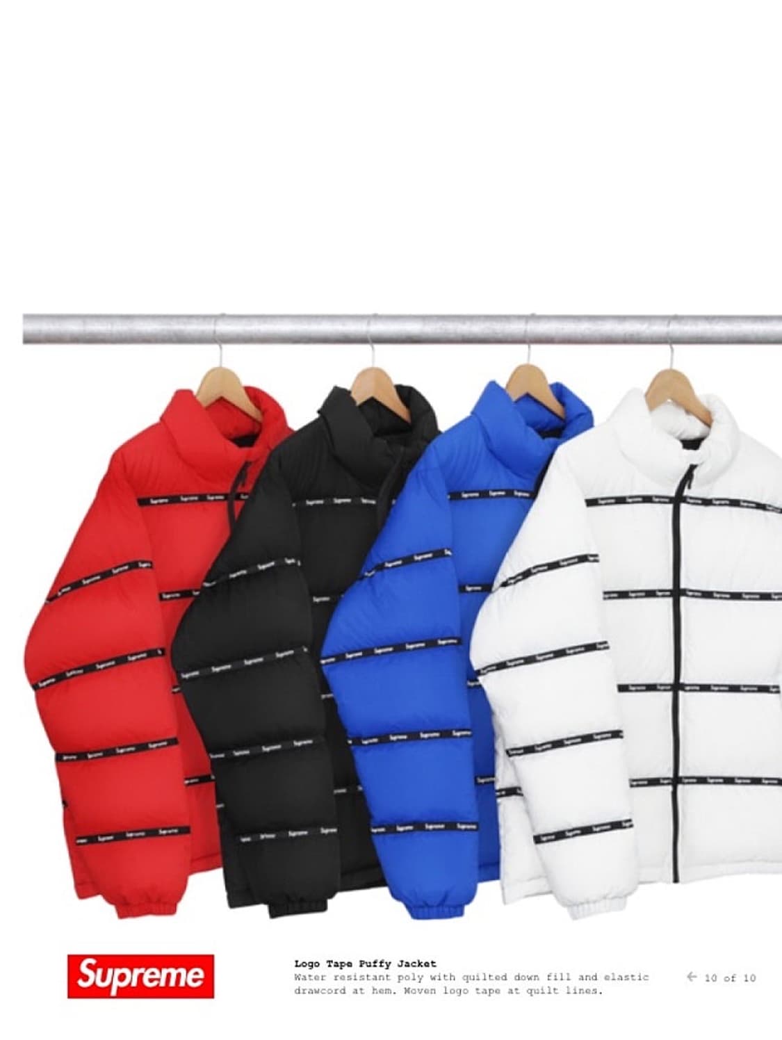 슈프림 로고 테이프 퍼피 패딩 L 상품이미지7