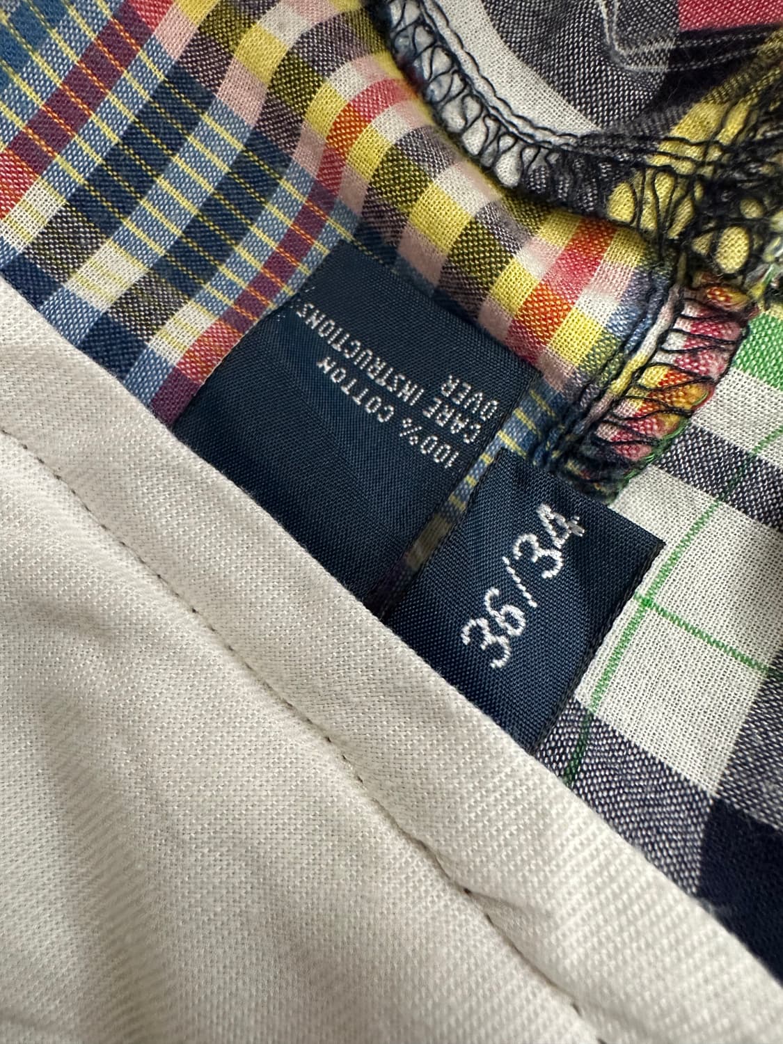 폴로 랄프로렌 패치워크 마드라스 팬츠 처분  상품이미지4