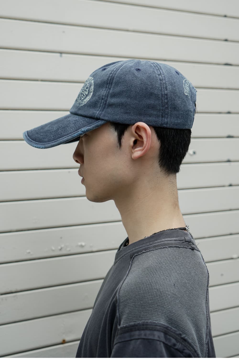Etce SNAKE BONE WASHED CAP (BLUE) 볼캡 상품이미지3