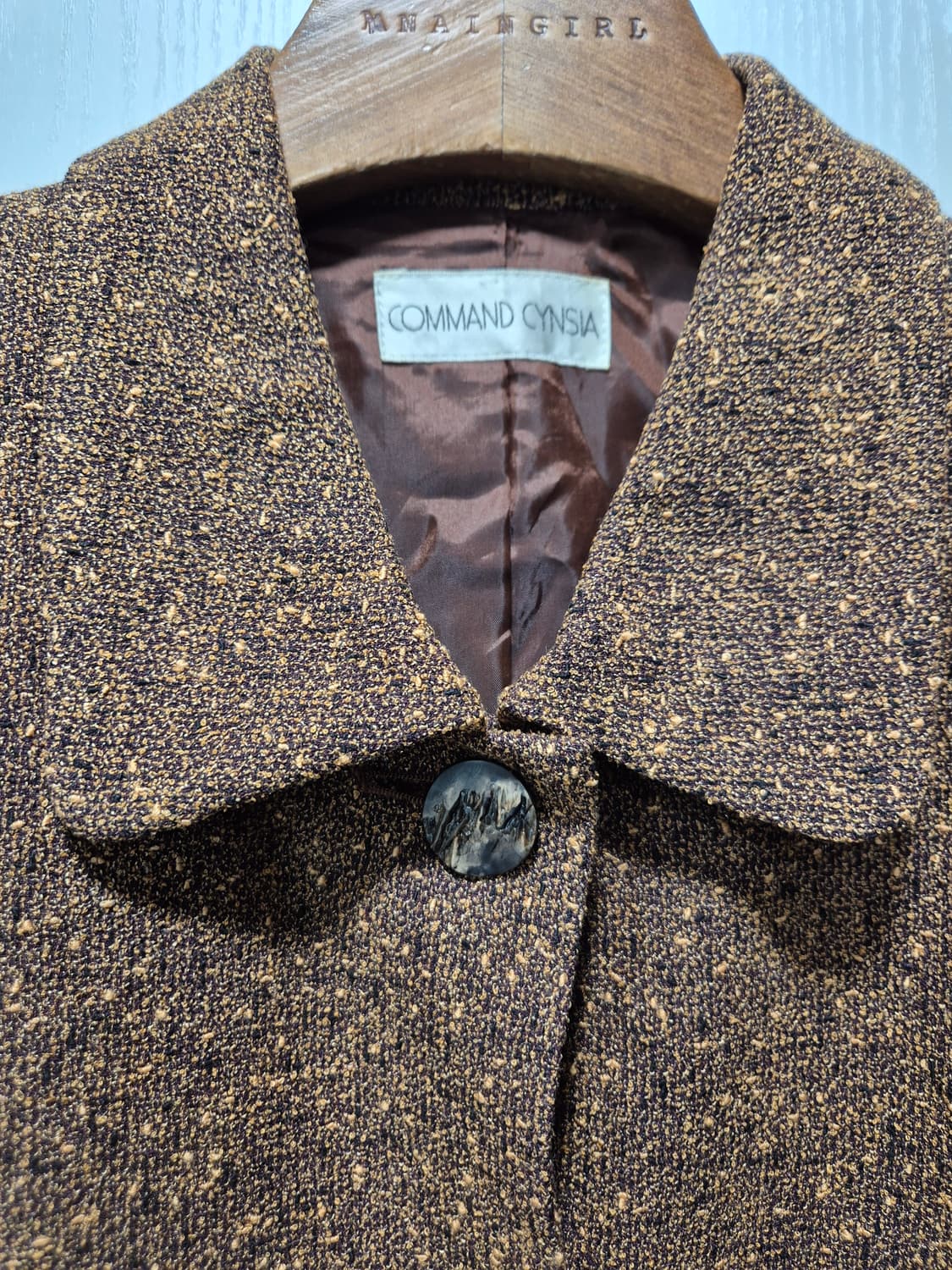 로앙드꽁뜨 브라운 트위드 정장 스커트 셋업 상품이미지4