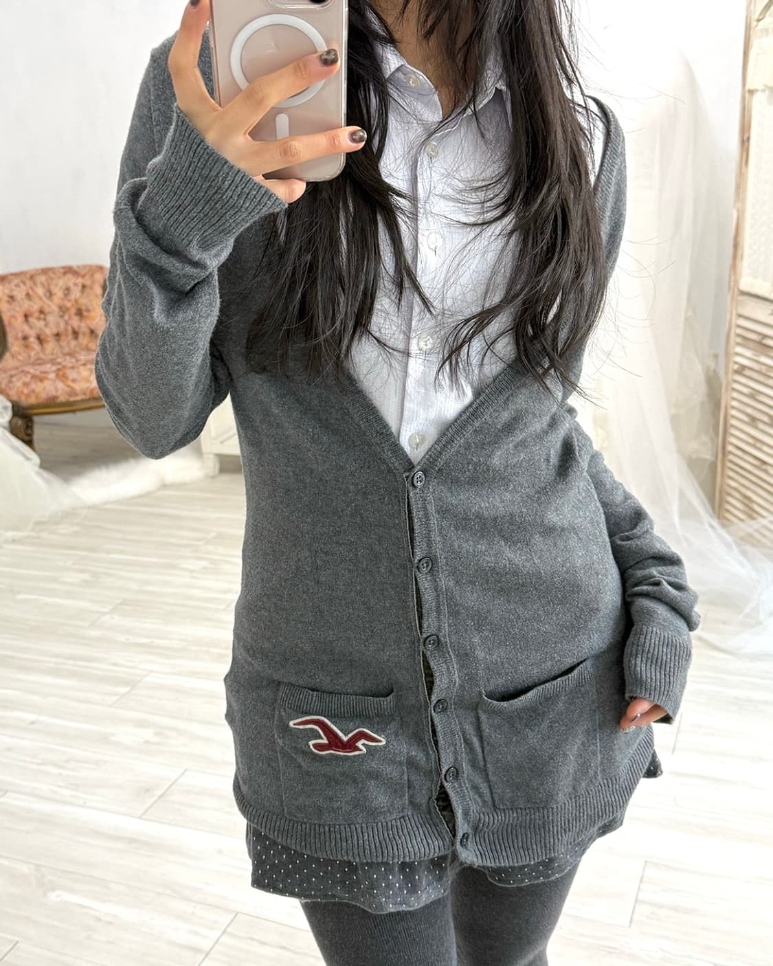 Hollister Gray Cardigan 상품이미지5