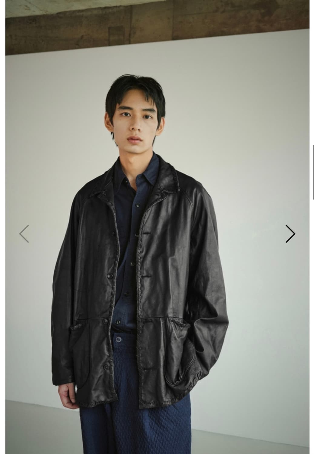 이얼즈어고 휩스티치 워시드 레더자켓 상품이미지1