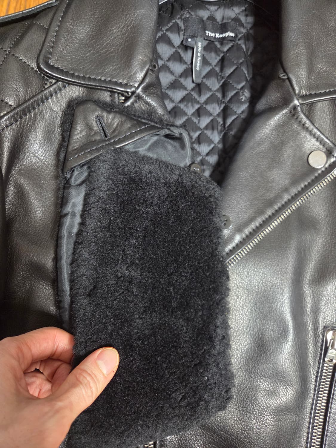 The Kooples 블랙 가죽 라이더 자켓 상품이미지8