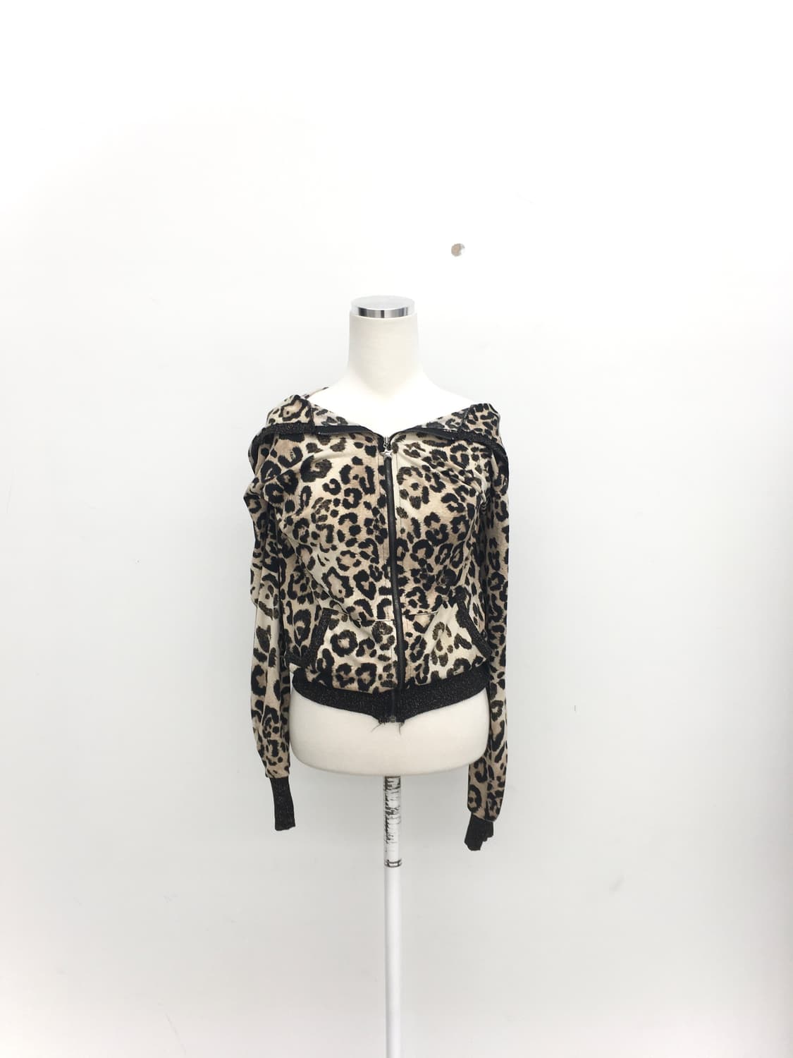 leopard gyaru zip-up 상품이미지2