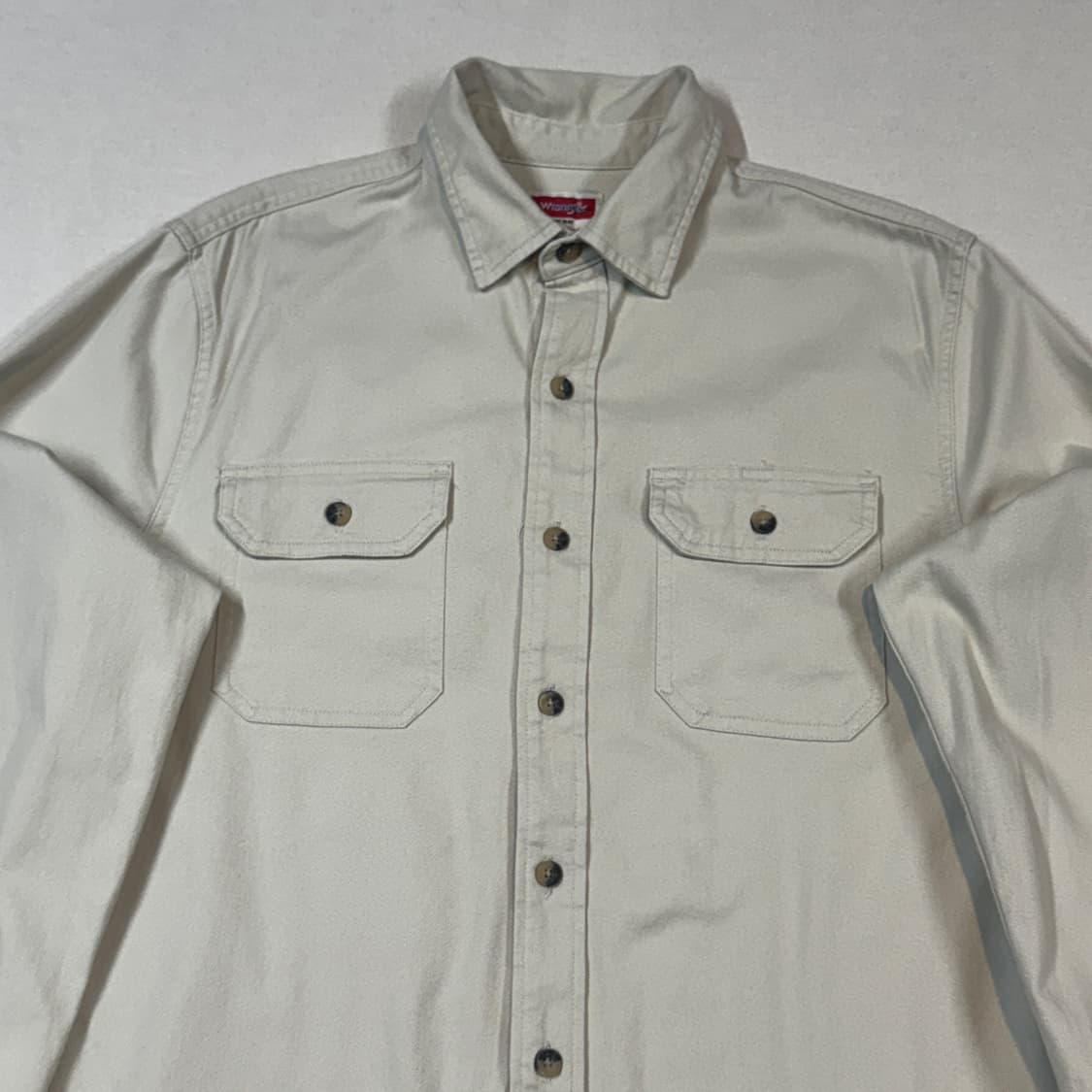 M) Wrangler 랭글러 투포켓 워크웨어 코튼 셔츠 크림 베이지 상품이미지3