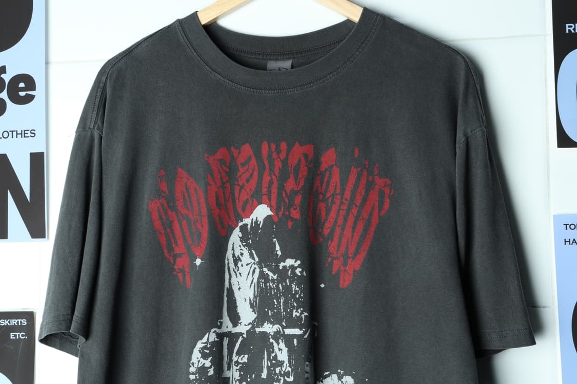 (L-2XL) 트레블 반팔 티셔츠 락티 피그먼트 Y2K 유행-7AFA 상품이미지3