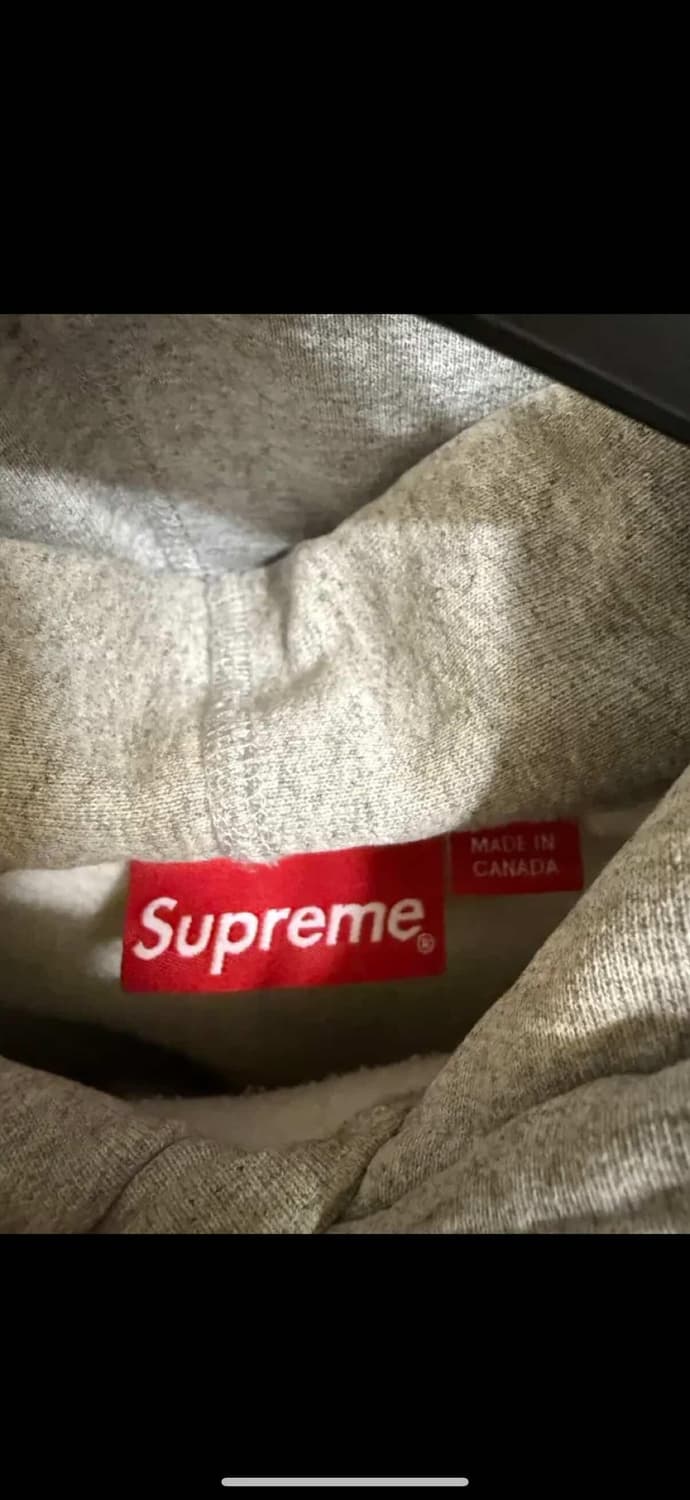 Supreme 그레이 후드 상품이미지5