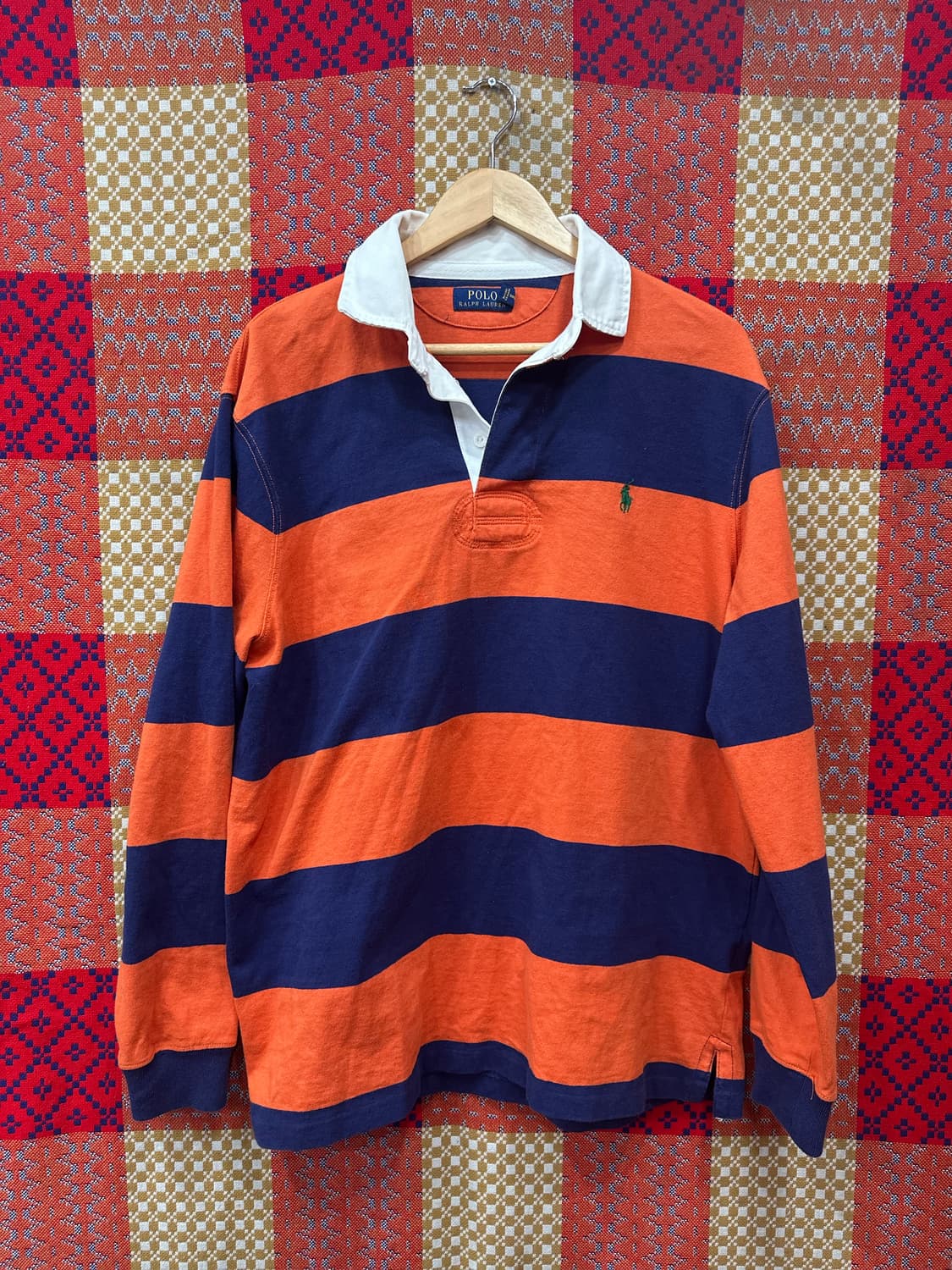 폴로랄프로렌 럭비티 오렌지네이비 L 상품이미지1