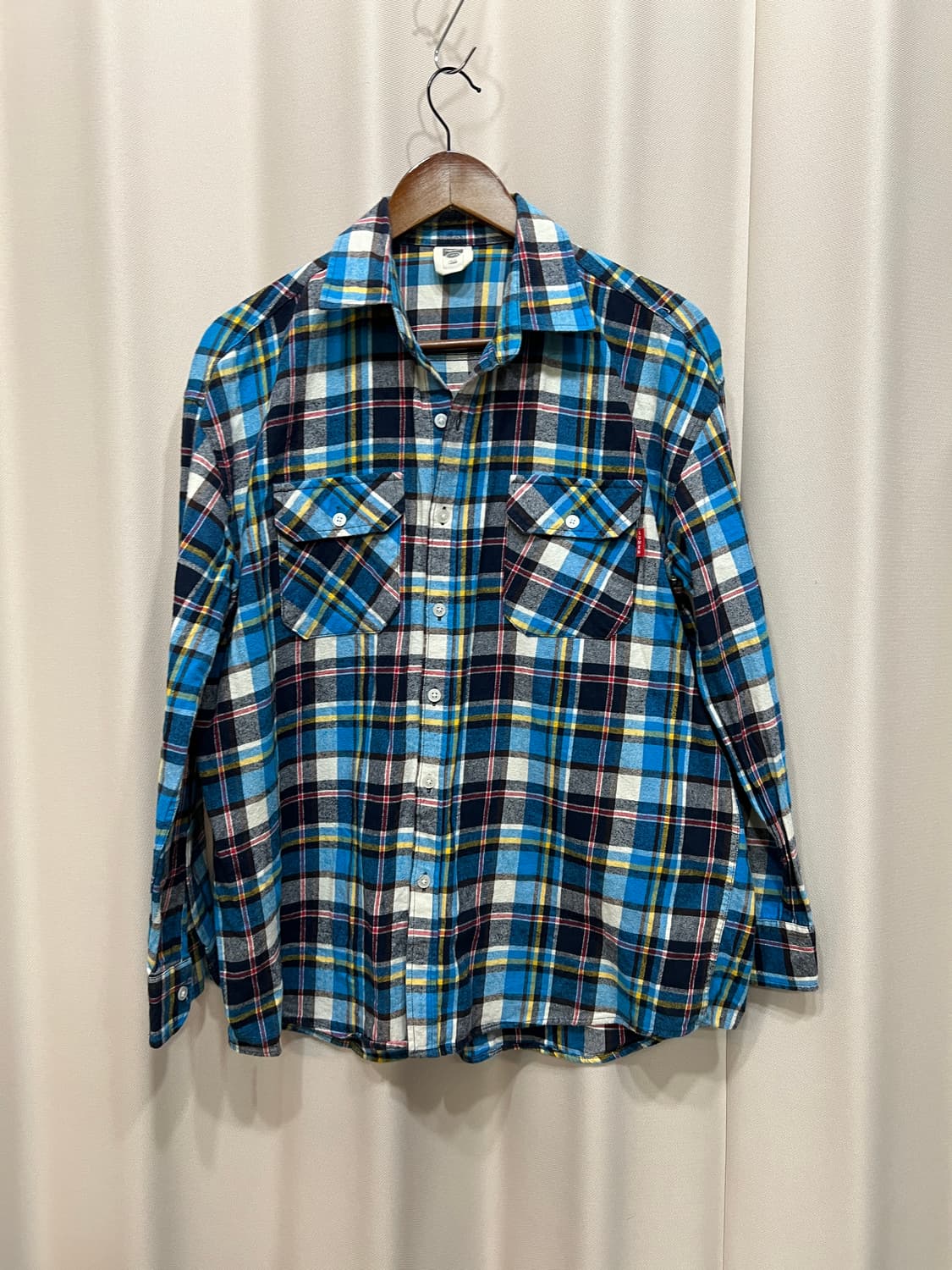 Lumen 빈티지 투포켓 체크 셔츠  상품이미지2