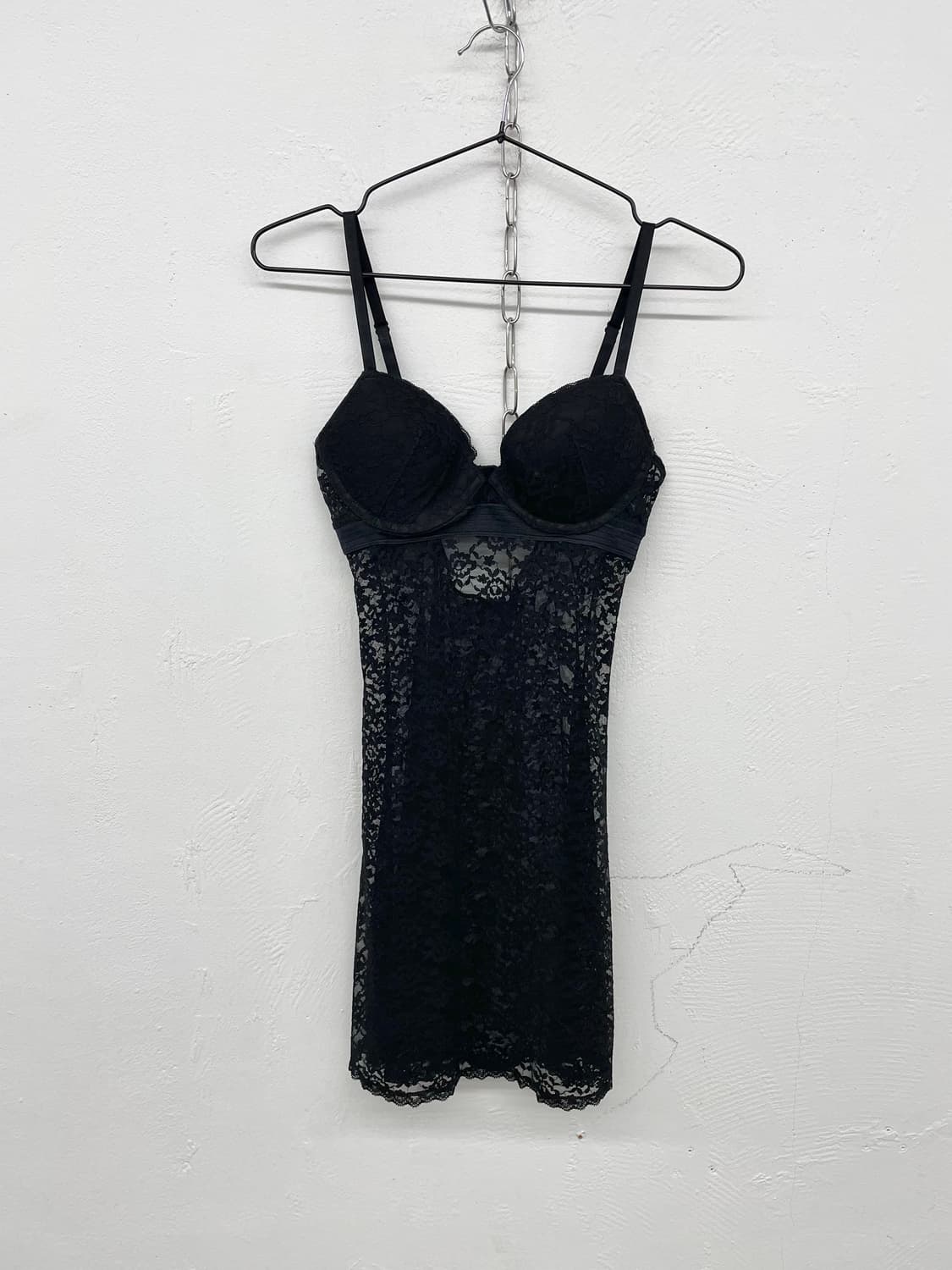 블랙 고딕 레이스 슬립 상품이미지4