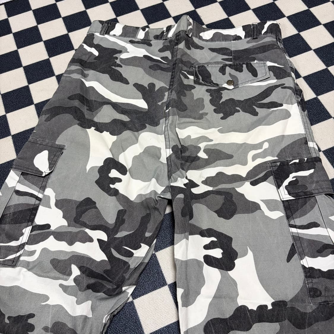 빈티지 보세 그레이 카모 팬츠 바지 상품이미지3