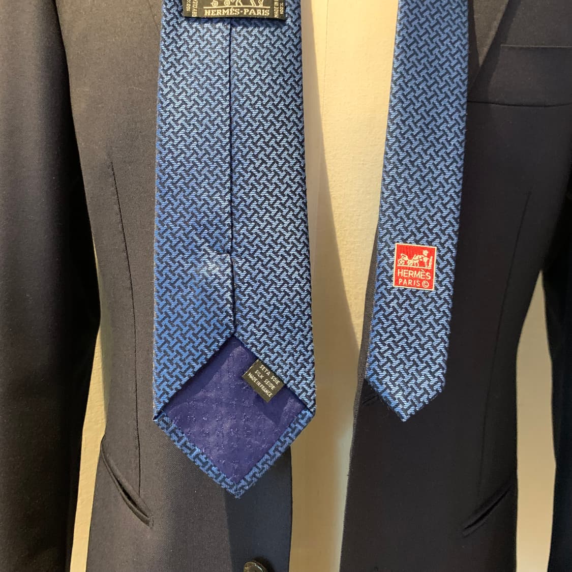 에르메스(HERMES) H로고 모노그램 명품넥타이 A-A+등급 8cm 상품이미지3