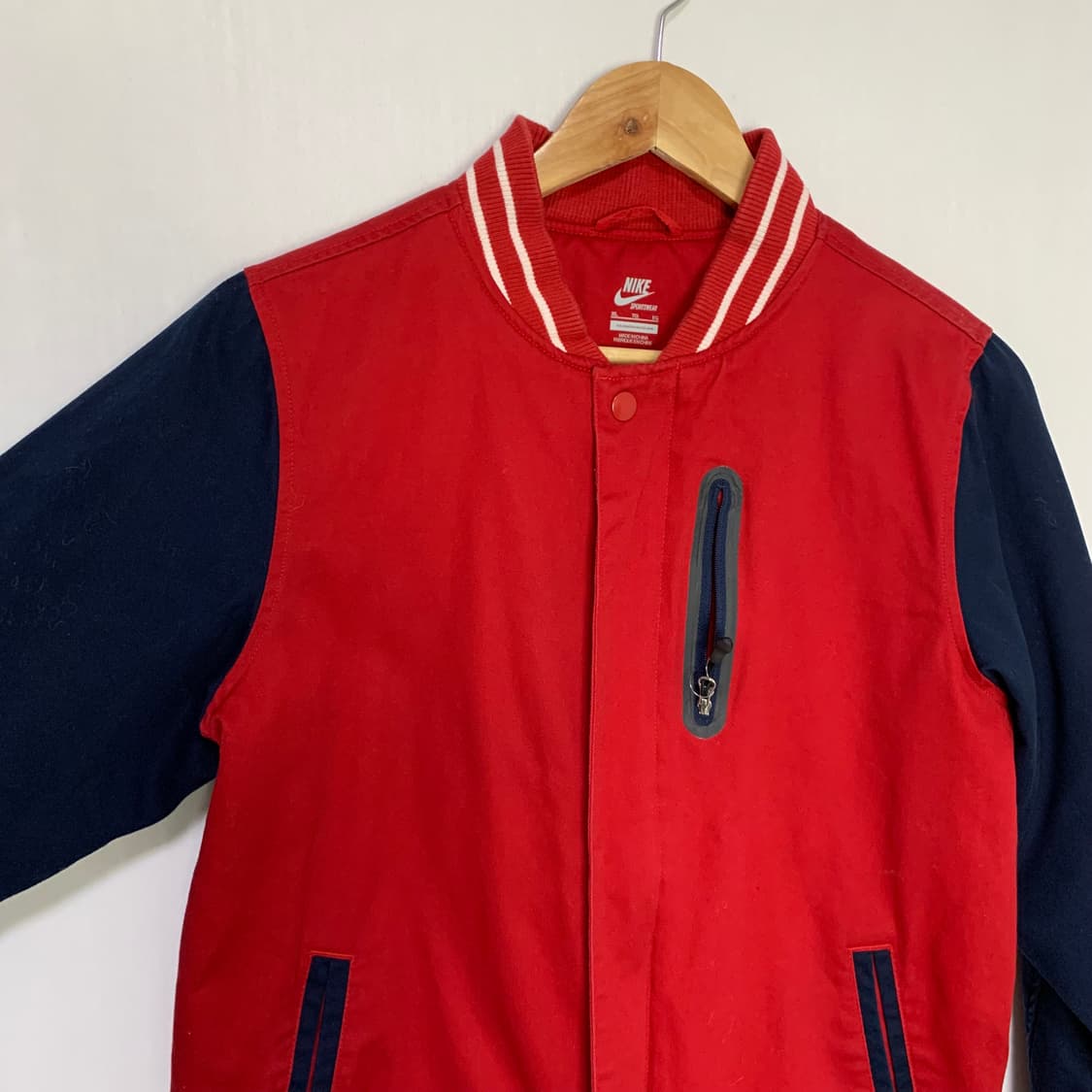 나이키 레드 네이비 스타디움 자켓 키즈 XL 상품이미지3