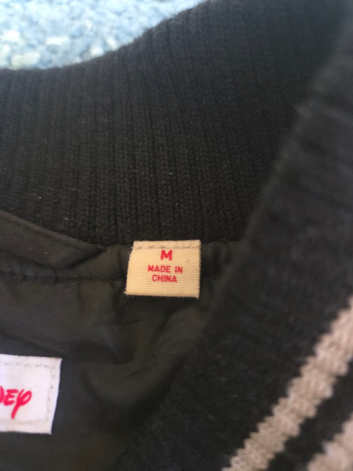 일본 빈티지 블랙 화이트 미키마우스 콜라보 스카잔 스카잔 자켓 M 상품이미지3