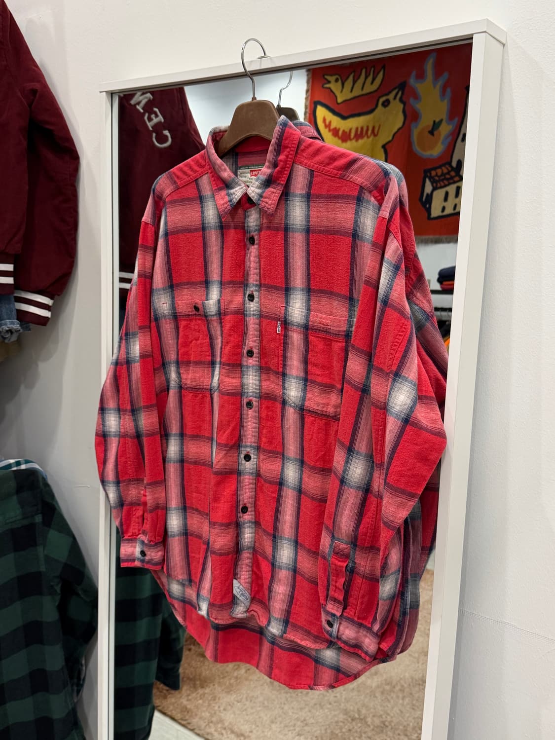 90s Levis 리바이스 체크 셔츠 상품이미지1