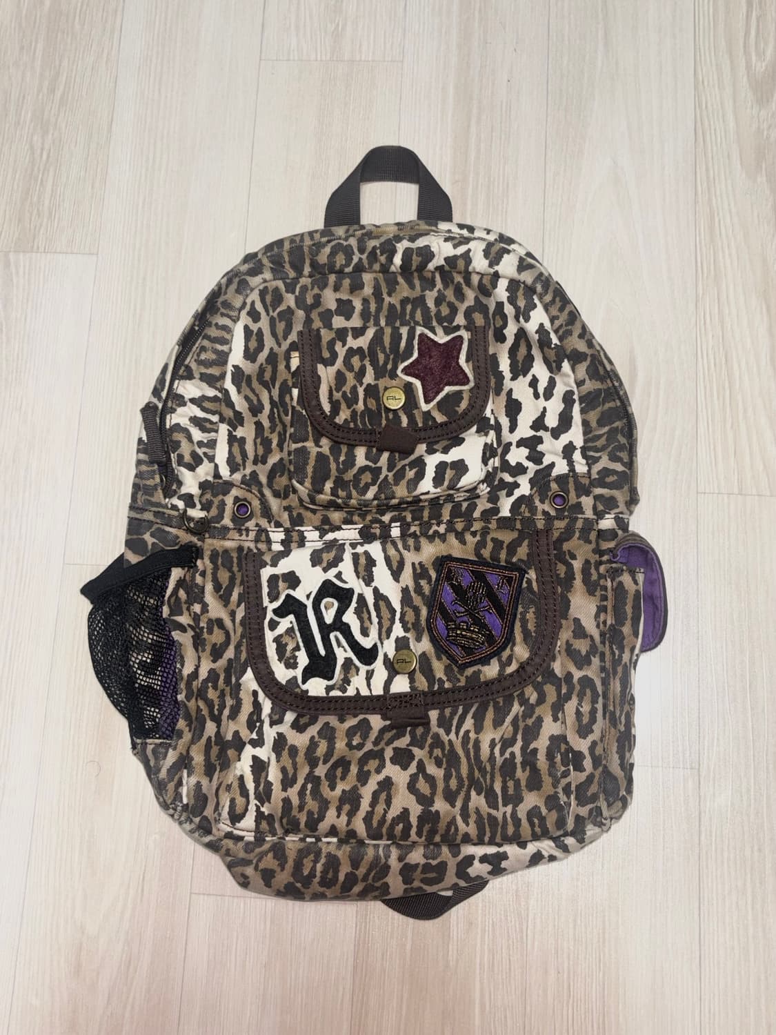 희귀) 폴로 랄프로렌 빈티지 레오파드 백팩 가방 호피 상품이미지1