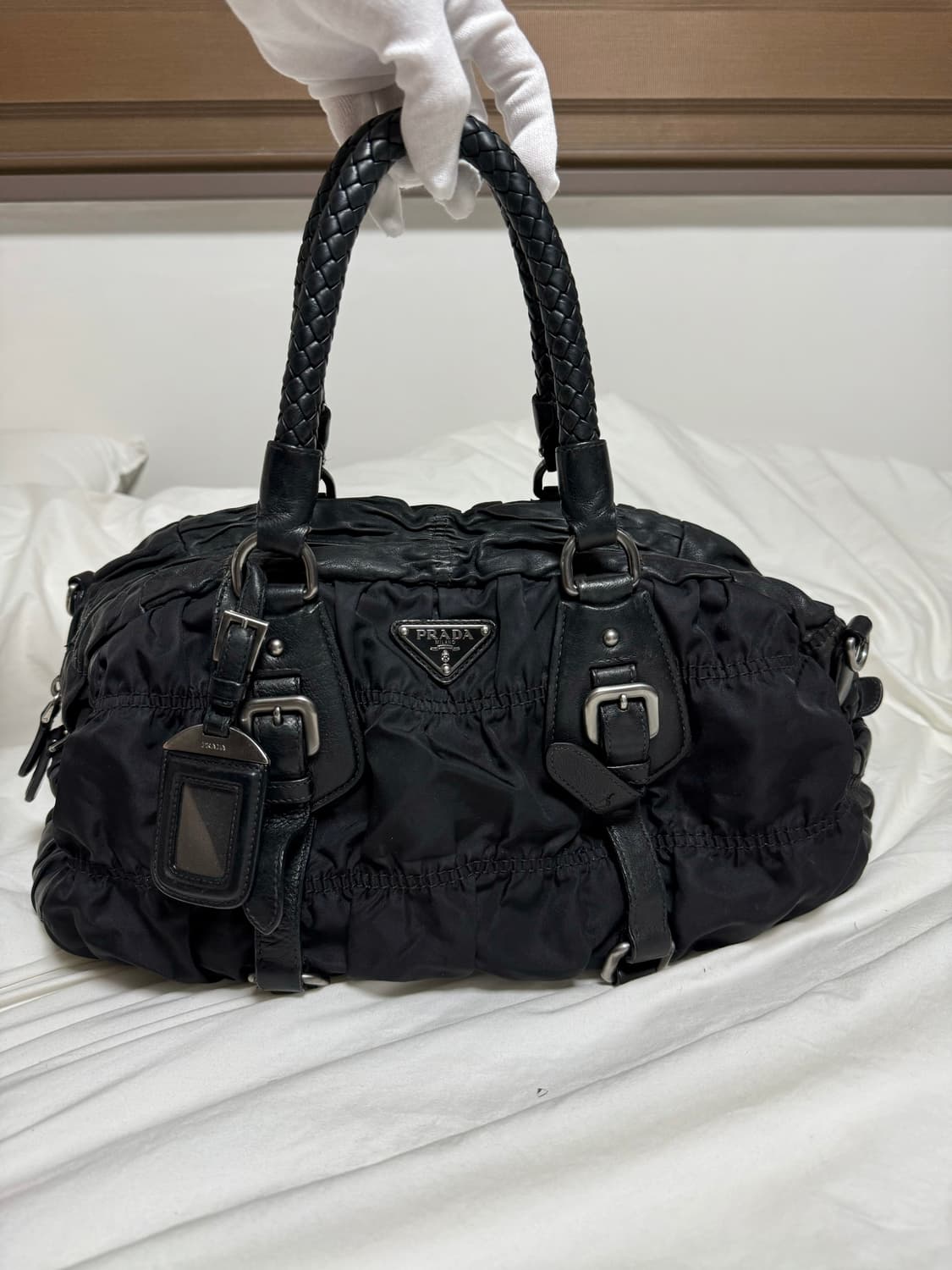 프라다 셔링 숄더 크로스백 (레더+나일론) 상품이미지5