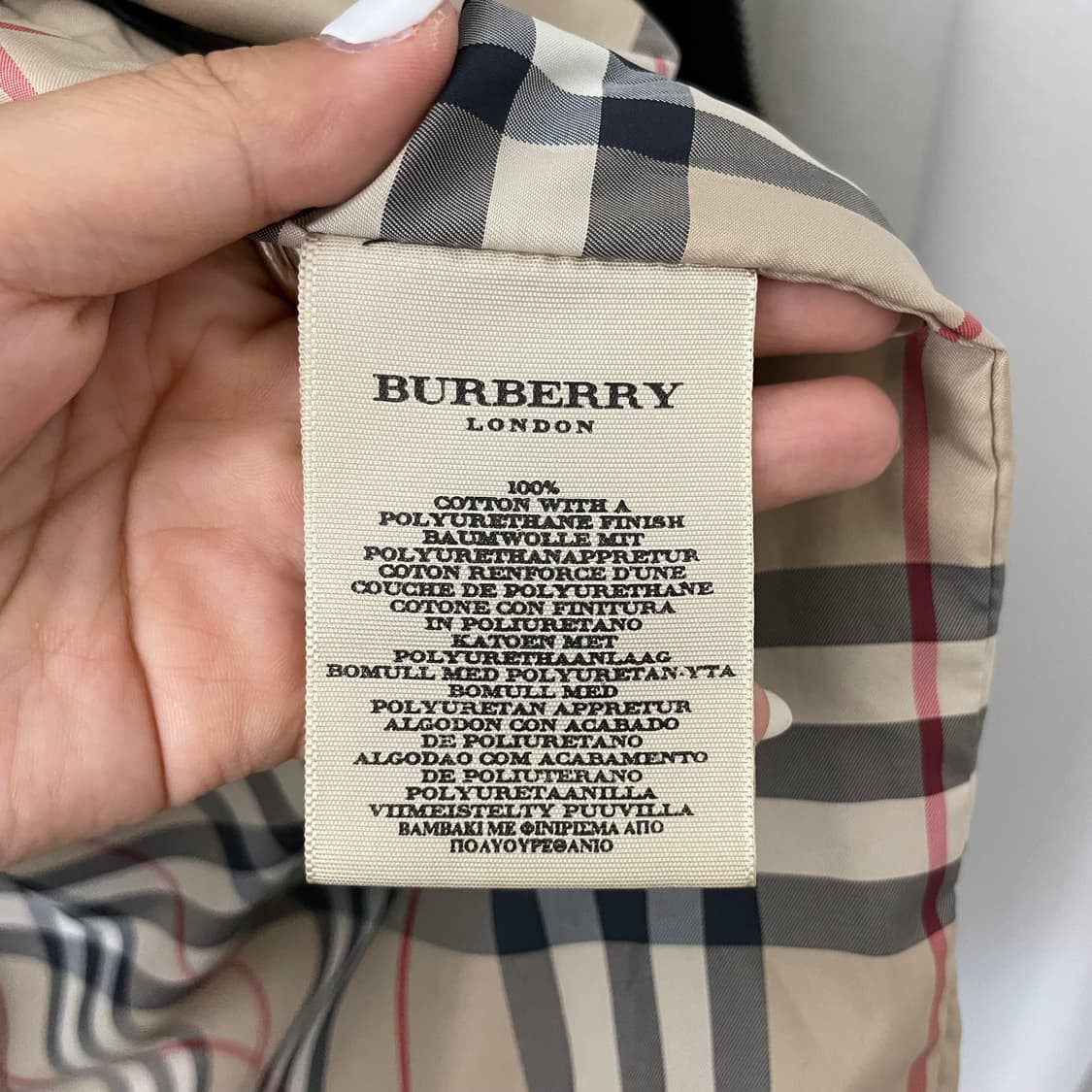 버버리 네이비 오리지널 체크 안감 자켓 상품이미지9