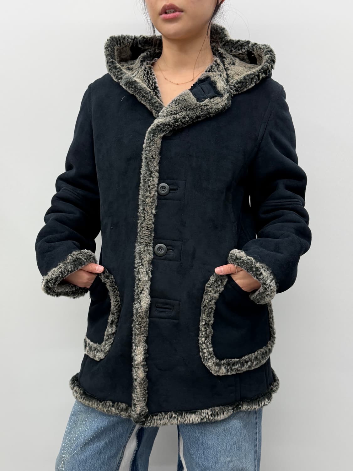 PPFM Hooded Shearling Half Coat 상품이미지2