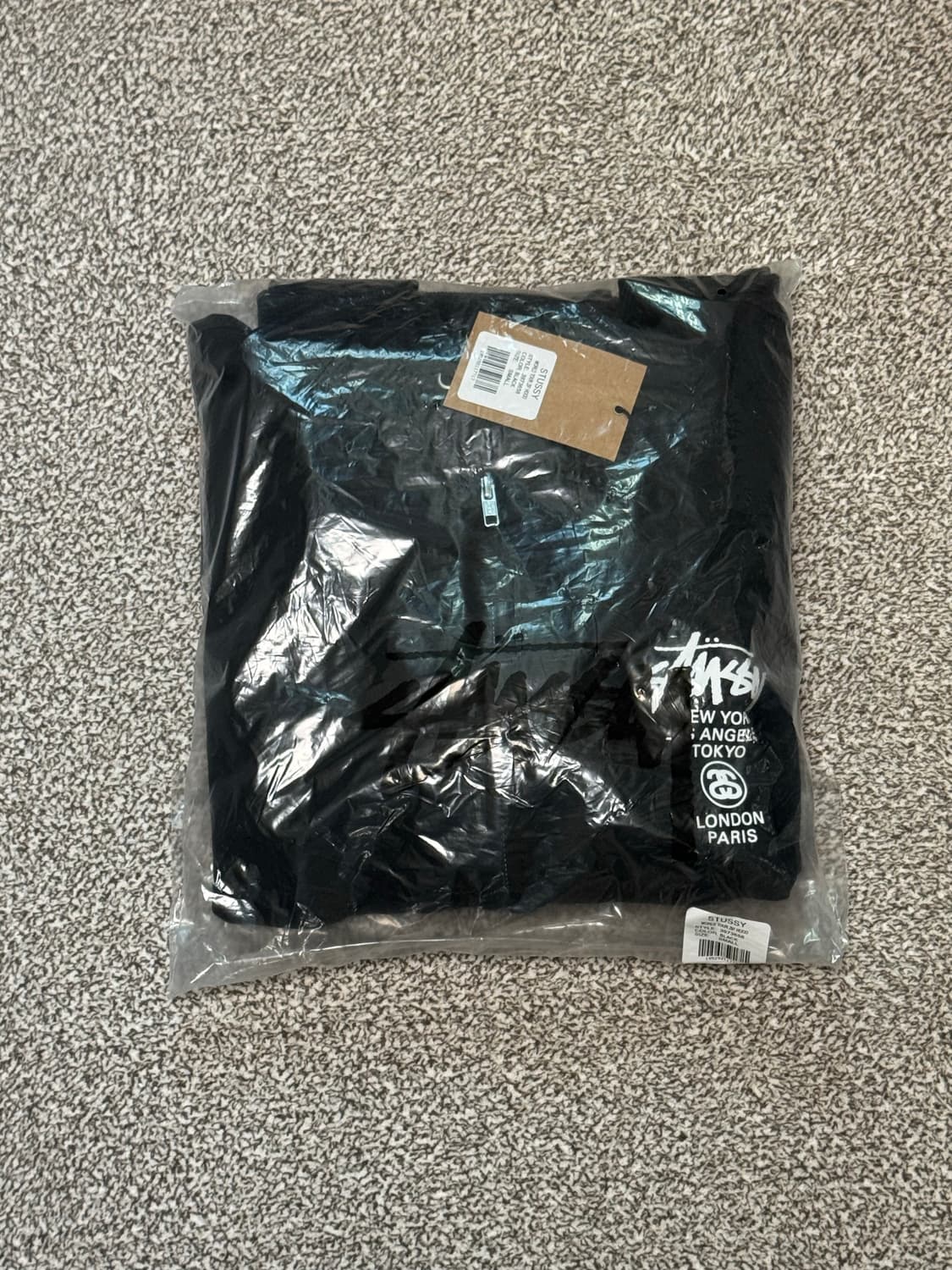 [S] 스투시 월드투어 후드집업 블랙 상품이미지2