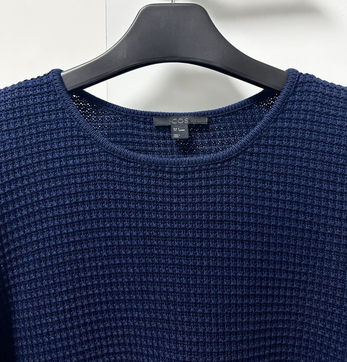 COS 코스 S사이즈 네이비 7부 와플 니트 상품이미지3