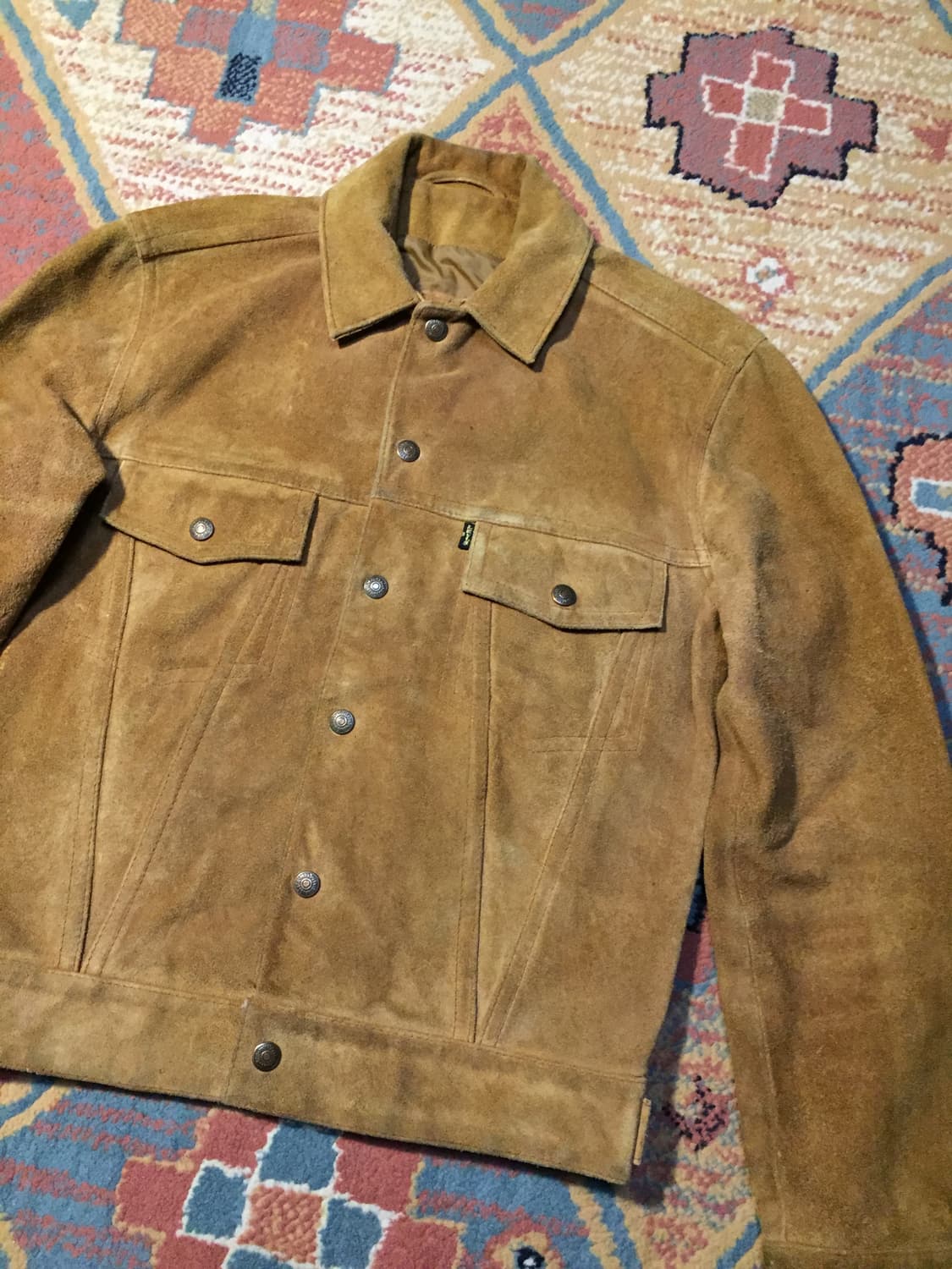 70-80‘s 리바이스 3세대 레더 스웨이드 트러커 자켓 상품이미지3