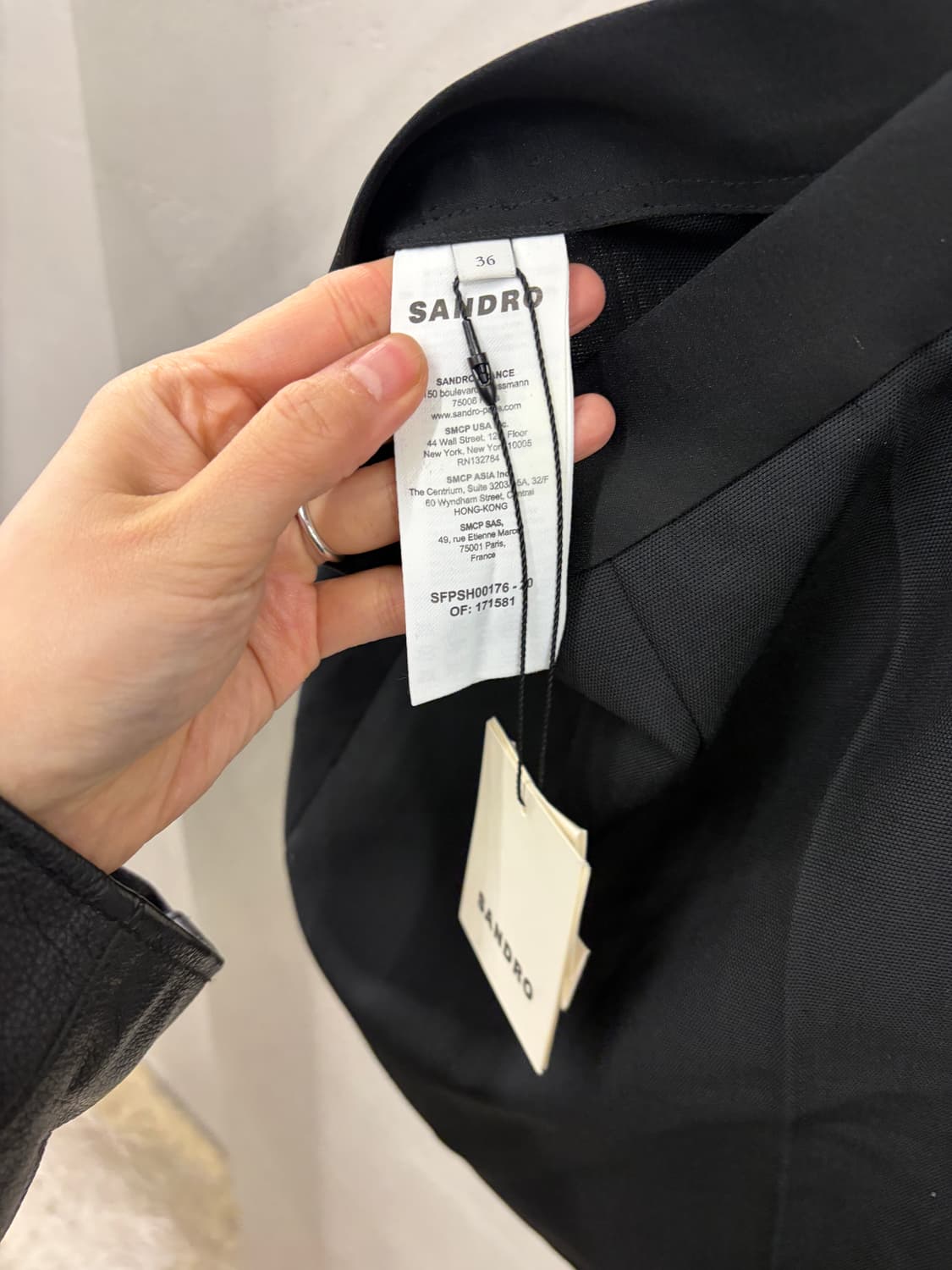 Sandro 하이웨이스트 숏팬츠 블랙 새상품 36 상품이미지7