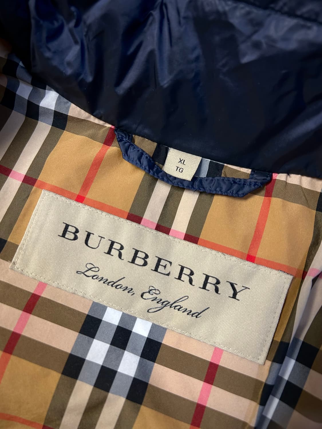 버버리 라임하우스 퀼팅 네이비 다운 롱패딩(XL/66~77) 상품이미지9