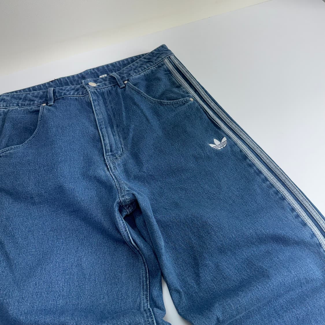 Adidas 아디다스 파이어로고 트랙탑 데님 팬츠 상품이미지4