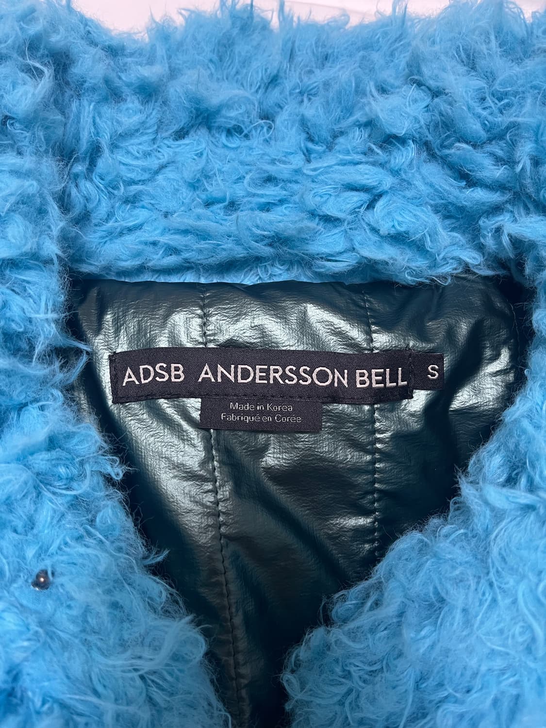 [앤더슨벨] 골디 퍼 가디건 블루 상품이미지5