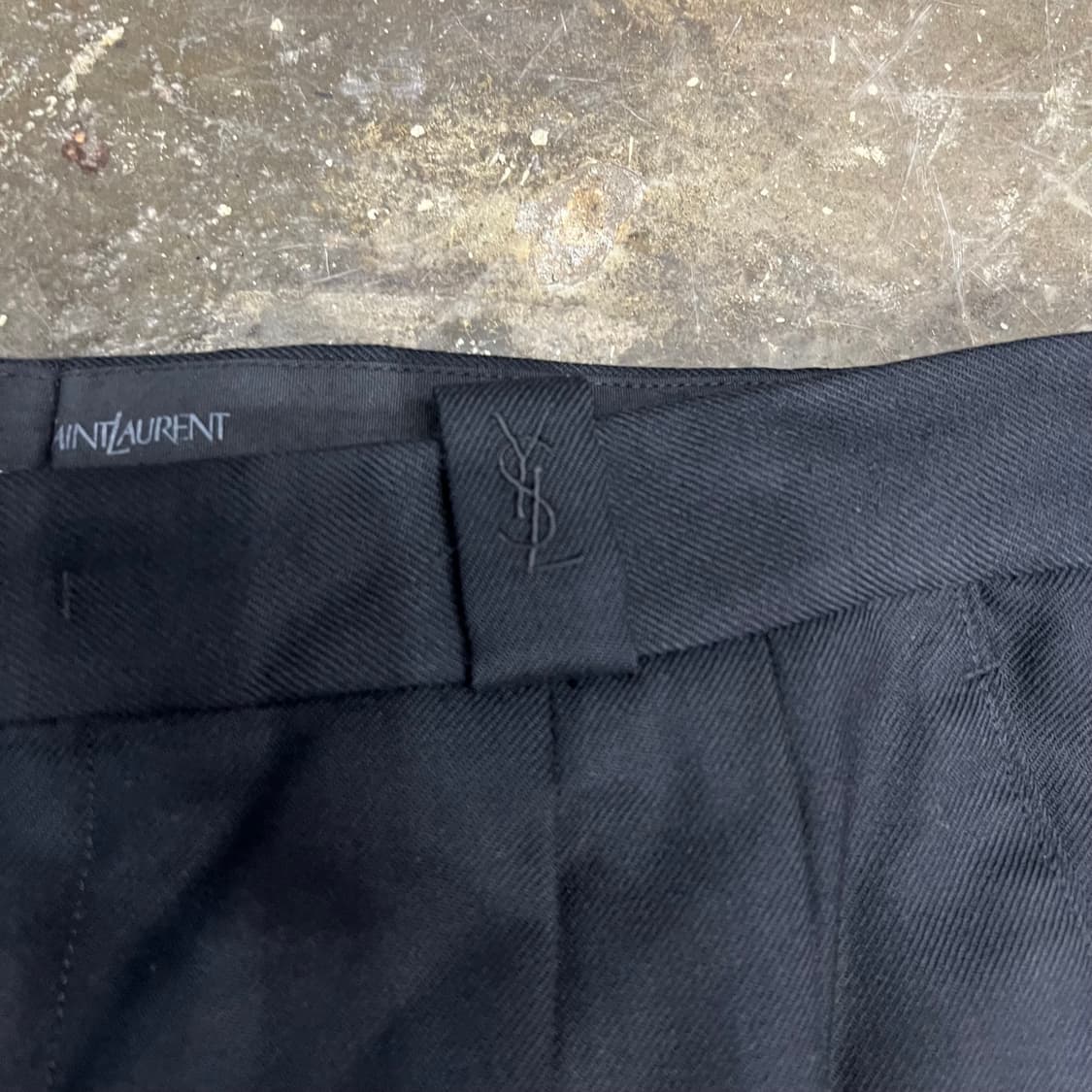 34) 입생로랑 와이드 투턱 울 슬랙스 바지 팬츠 상품이미지4