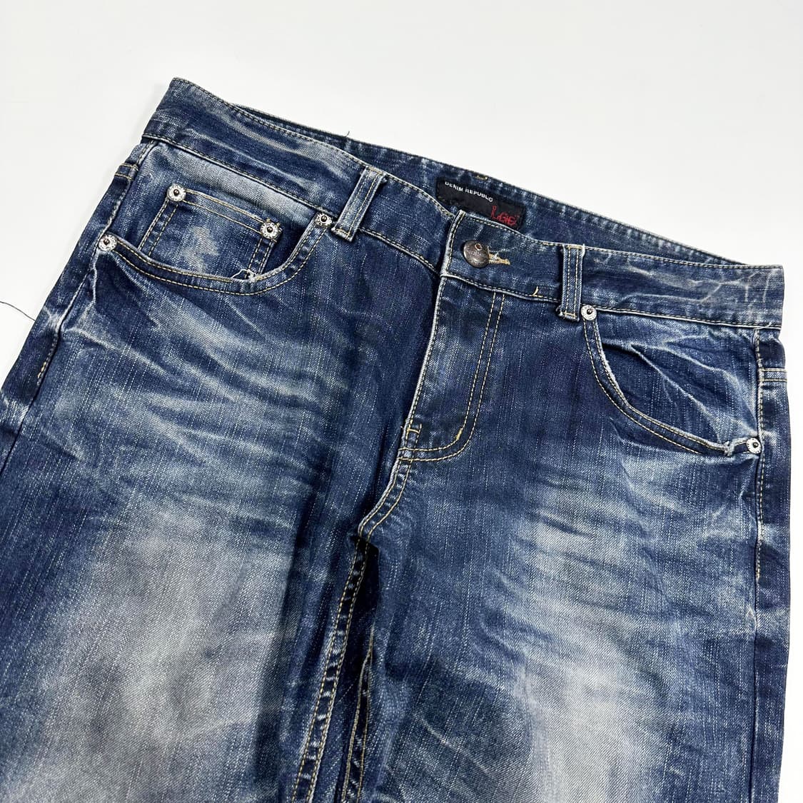VTG 빈티지 워싱 스트레이트 데님팬츠 (32인치) 상품이미지4