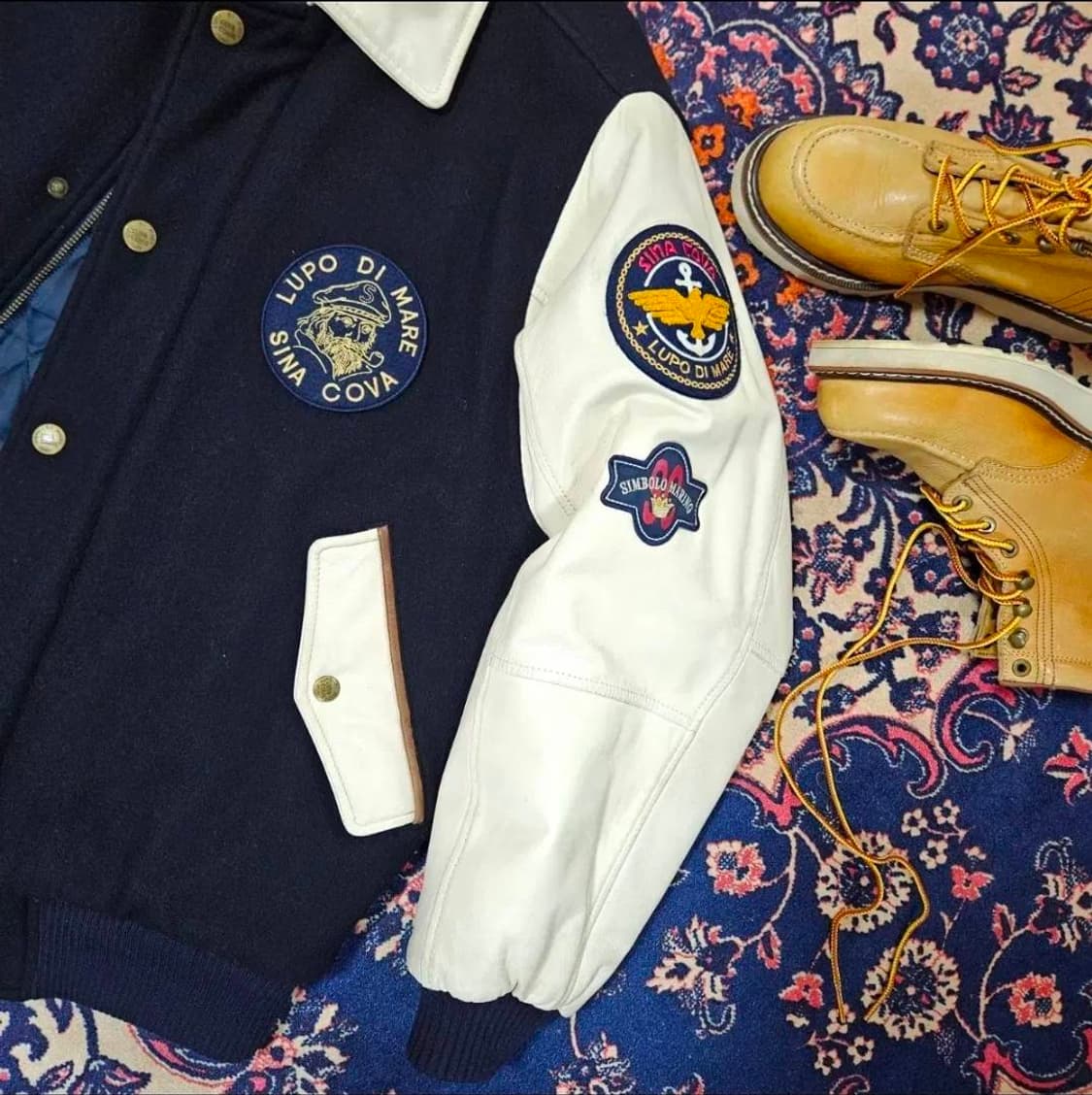 Lupo Di Mare Sina Cova in Japan 가죽 울 패치드 상품이미지3