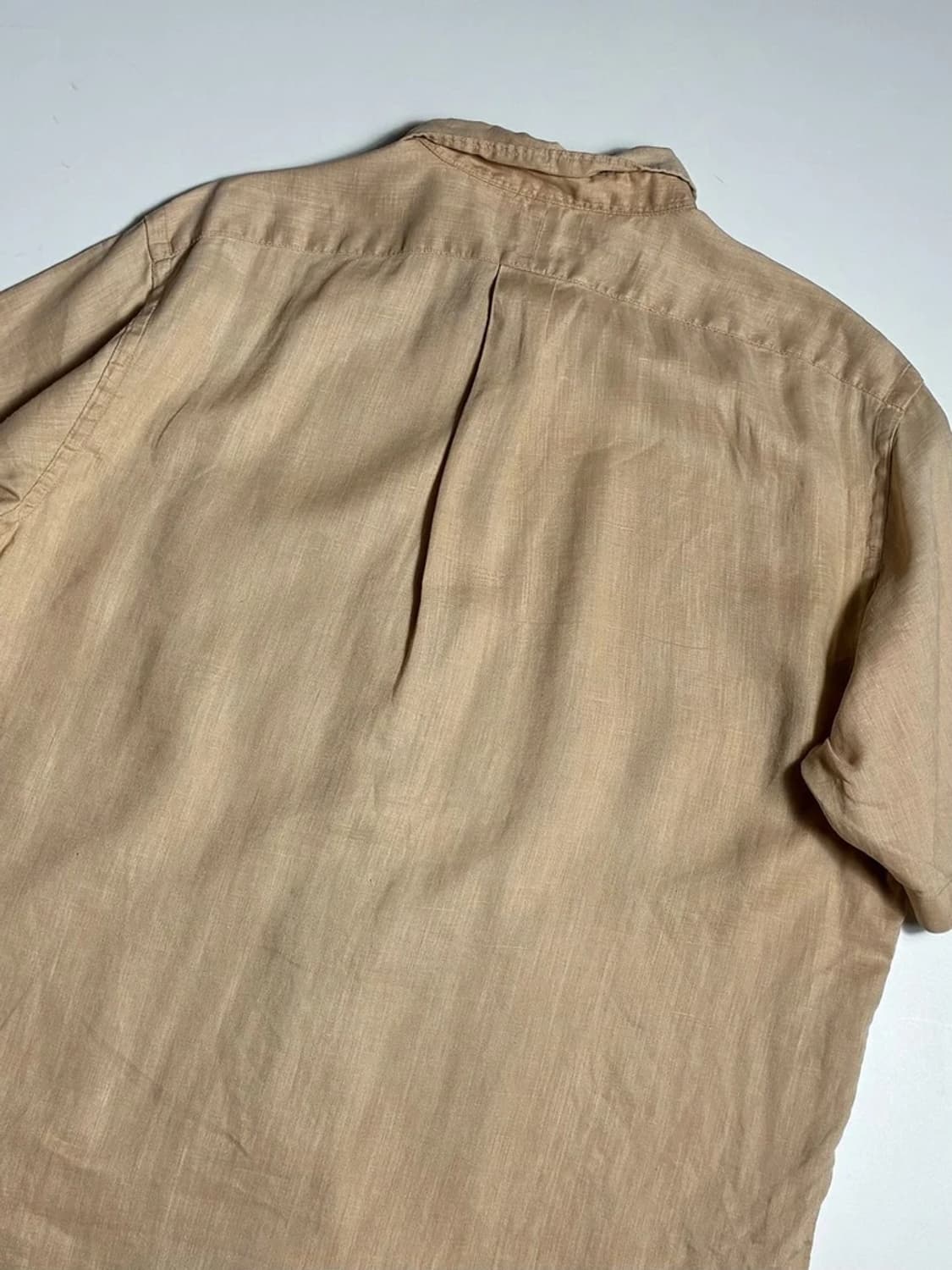 폴로 랄프로렌 포니 자수 버튼다운 린넨 반팔 셔츠 R1579 상품이미지4
