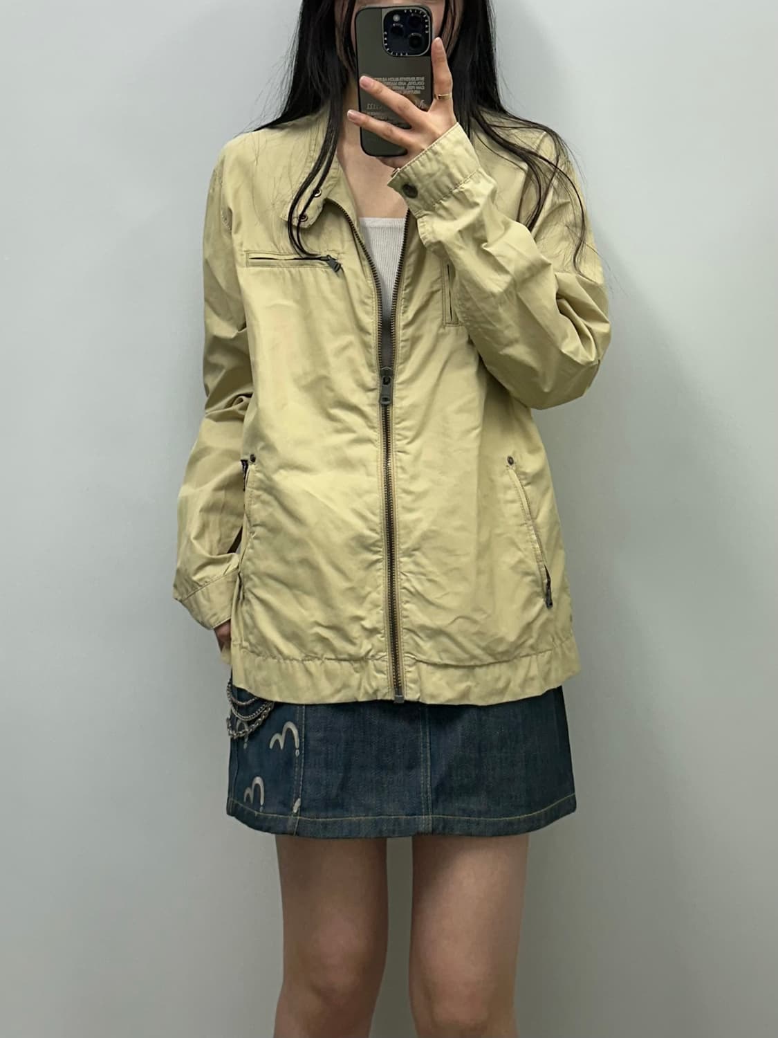 캘빈클라인 베이지 블루종 트러커 자켓 상품이미지1