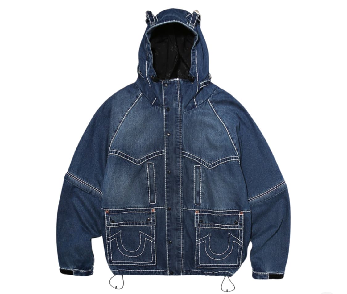트루릴리전x페치 데님 세퍼레이트 파카 인디고 상품이미지1