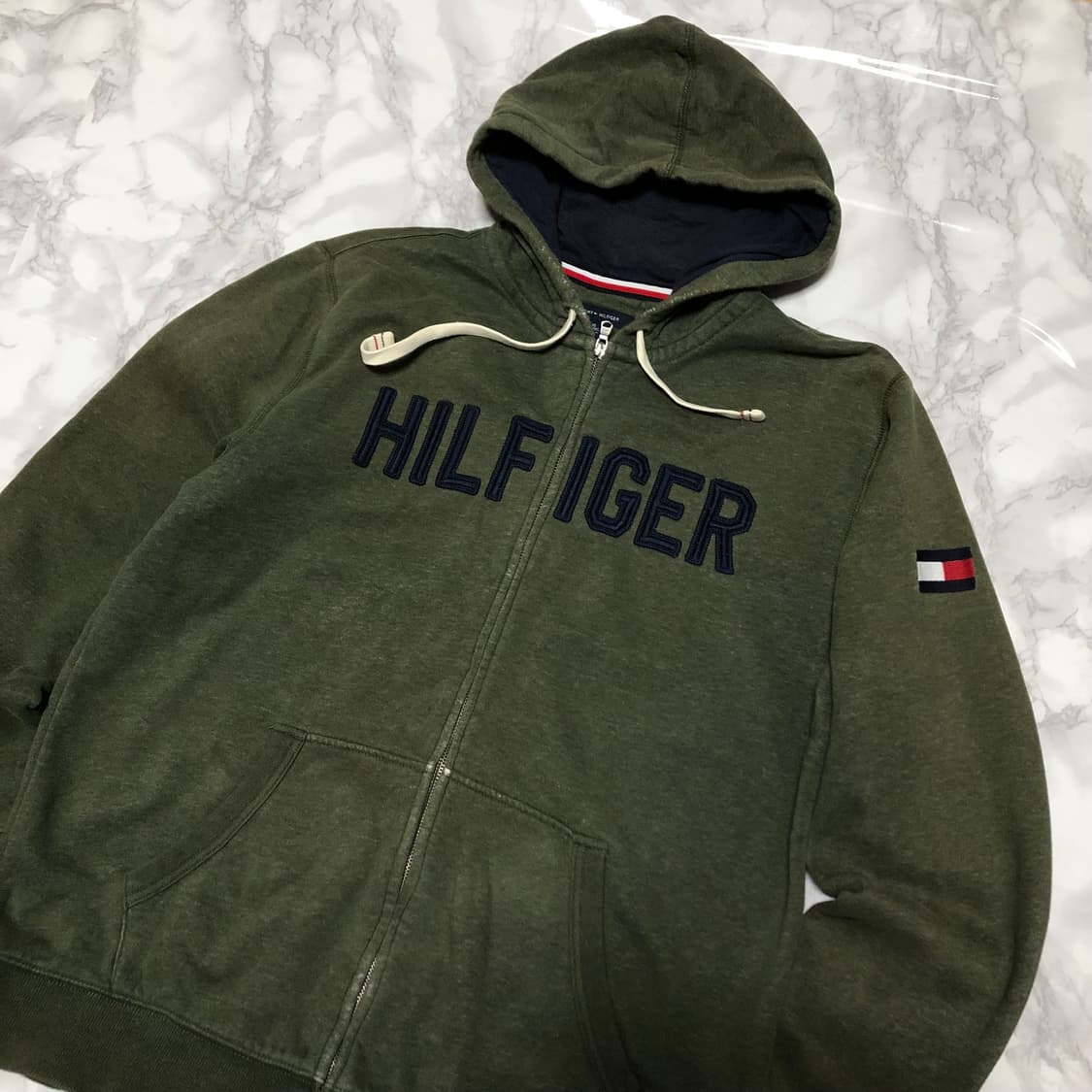 타미힐피거 후드집업 자켓 딥카키 상품이미지1