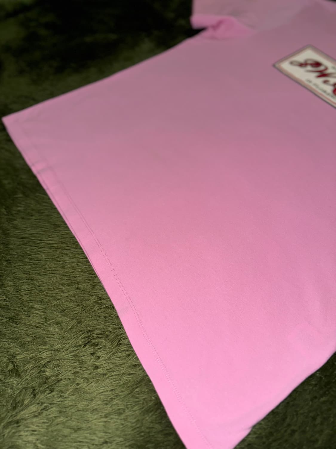 [L] JW 앤더슨 18SS 크랙 프린트 소프트 터치 티셔츠 핑크 상품이미지5