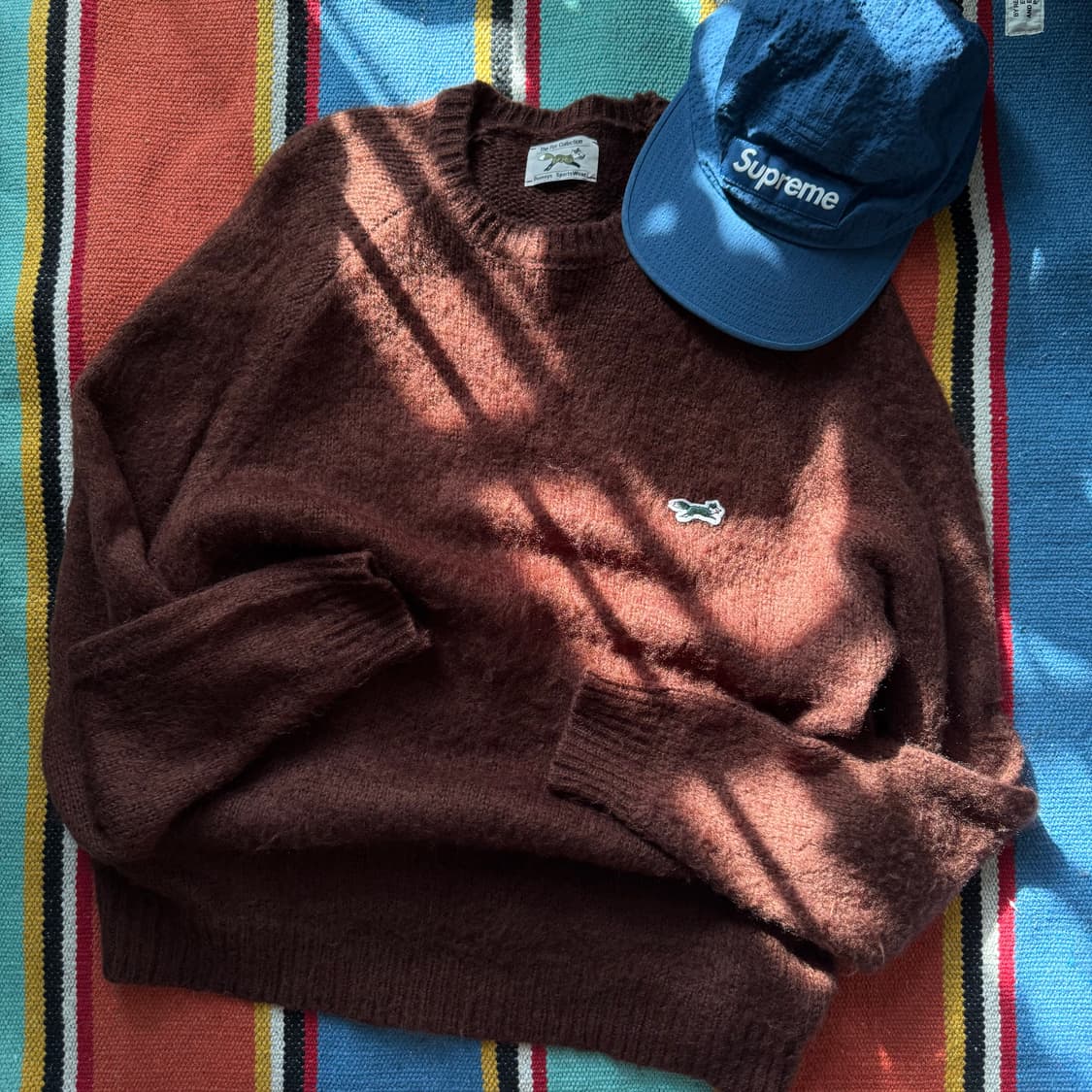 VINTAGE 빈티지 The Fox 패치 브라운 니트 스웨터 셔츠 상품이미지6