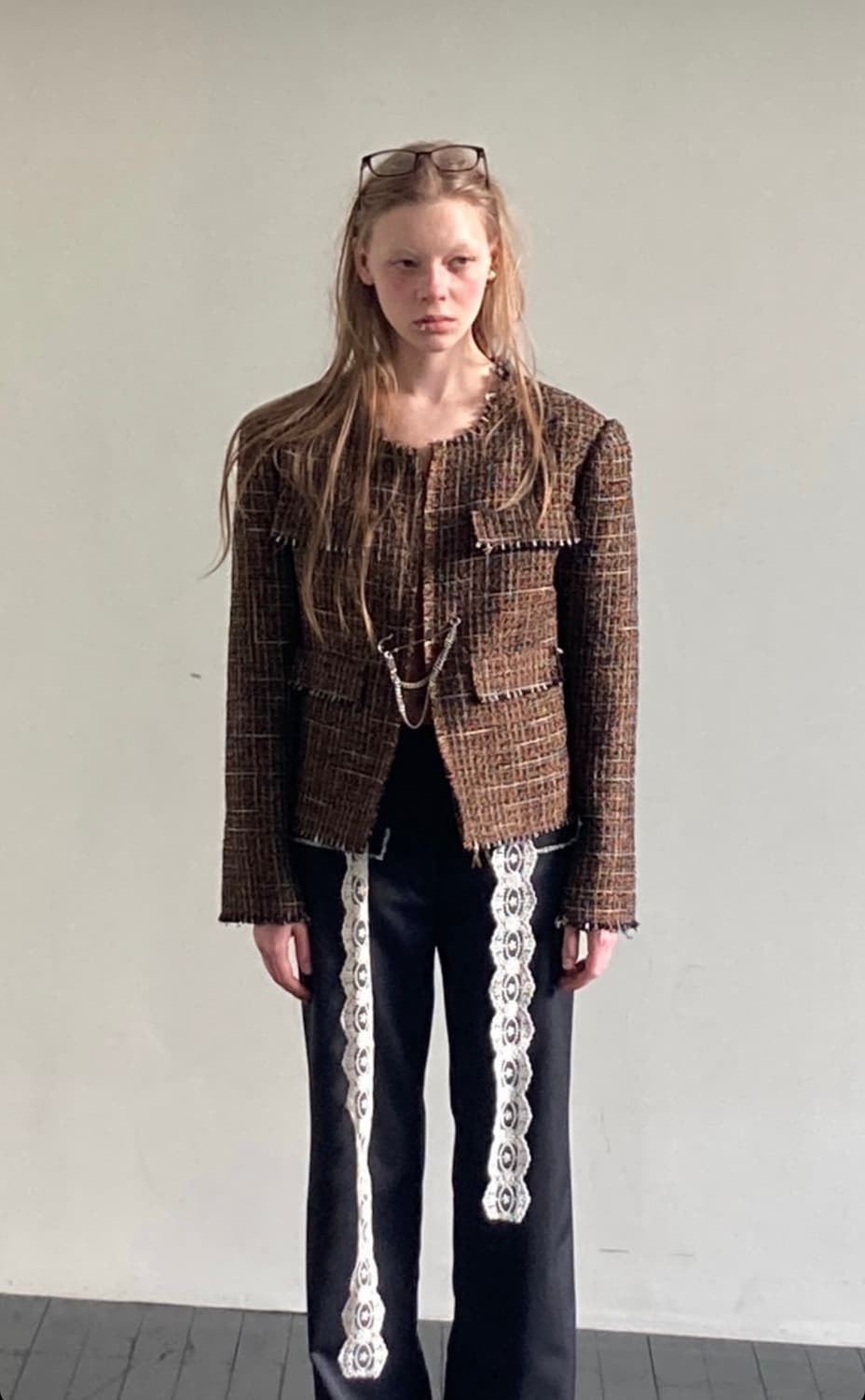 데어드 피넛 트위드 자켓 상품이미지1