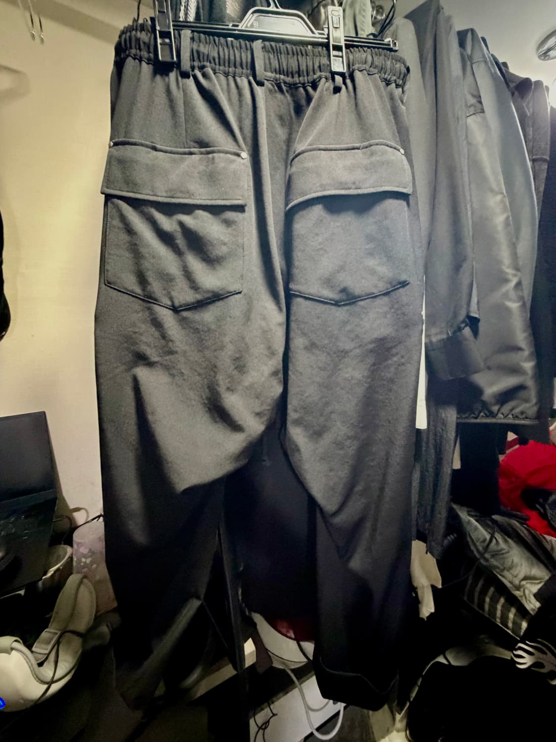 요지 야마모토 S’YTE 울 개버딘 슬림 사루엘 팬츠 팝니다. 상품이미지7