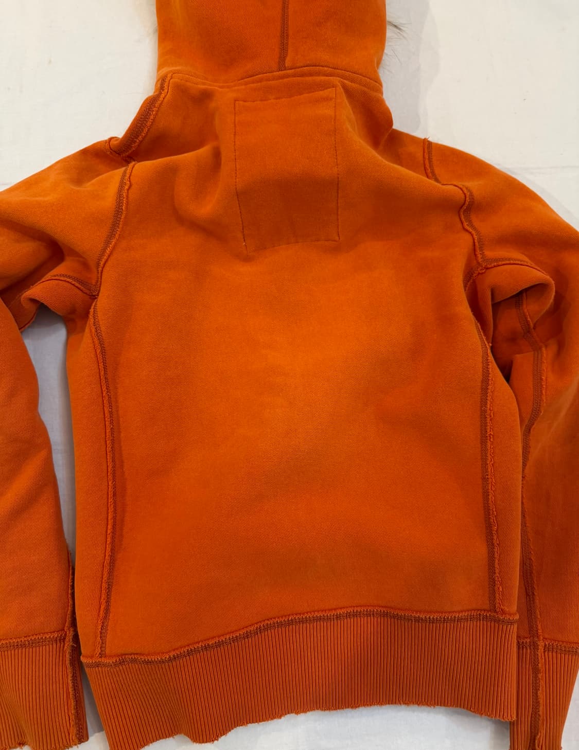 아베크롬비 y2k 울프죠 퍼 후드집업 타이거 오렌지 상품이미지3