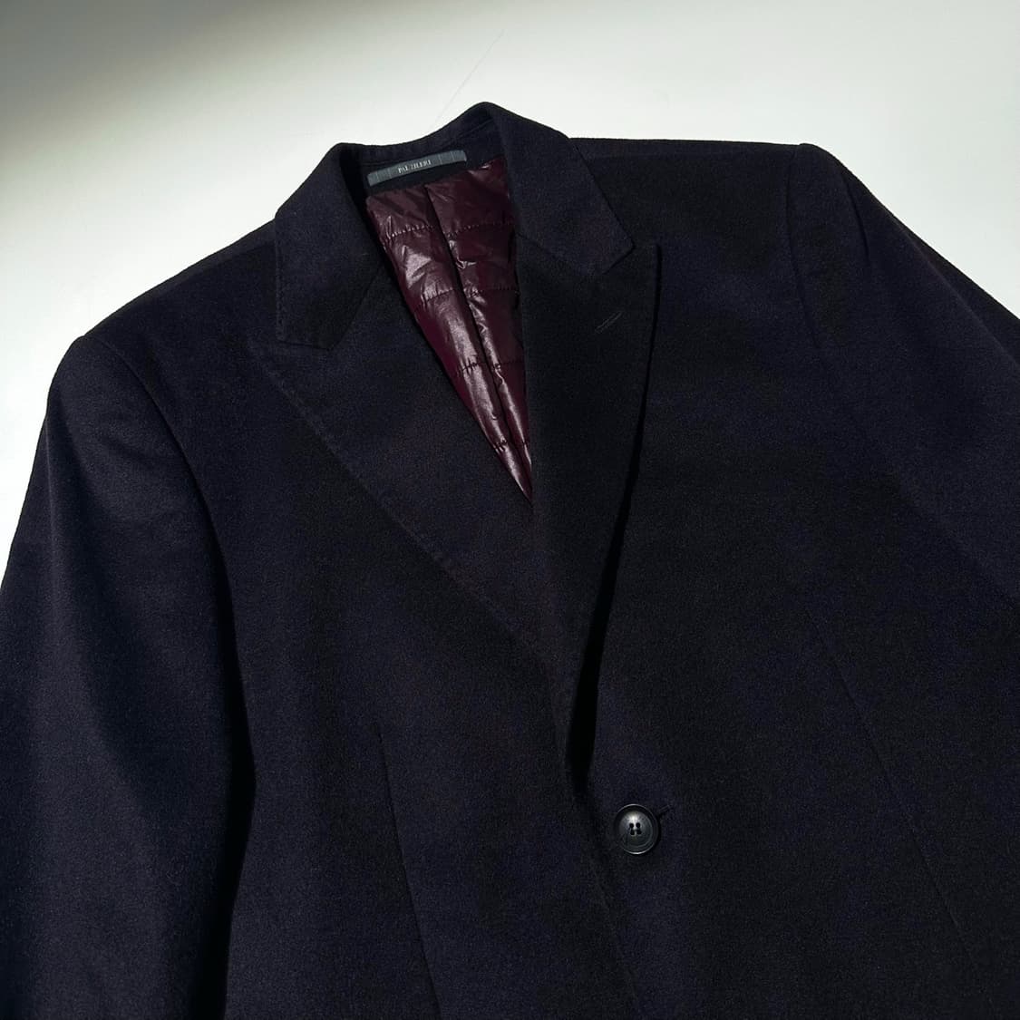 빨질레리 캐시미어 100% 싱글 패딩 코트 네이비 상품이미지3