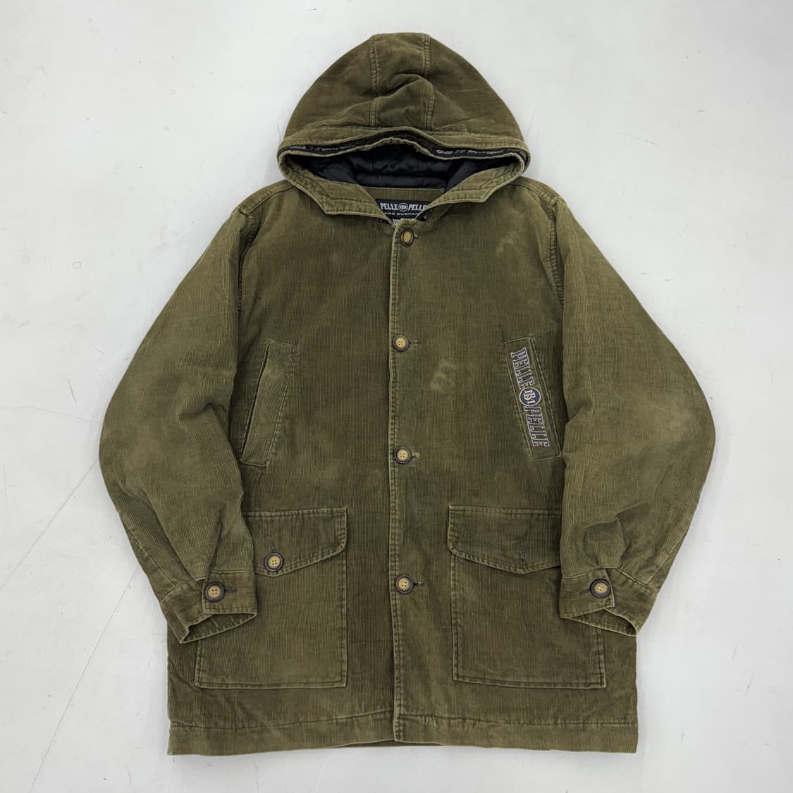 펠레펠레 코듀로이 카키 후드 자켓 상품이미지2