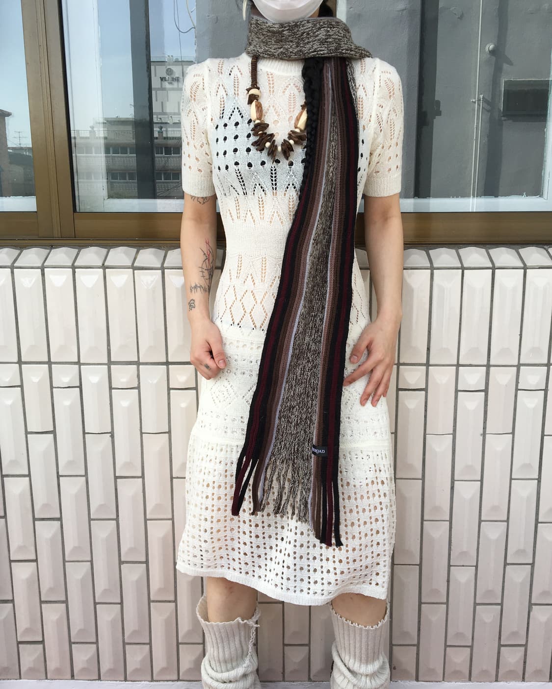  color mixed knit muffler 상품이미지4