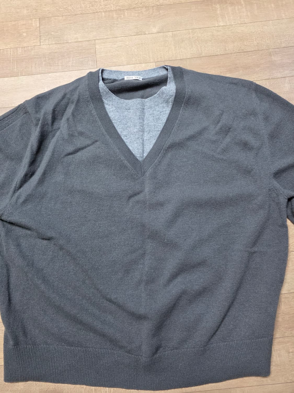 렉토 콘트라스트 레이어드 니트 xl 상품이미지5