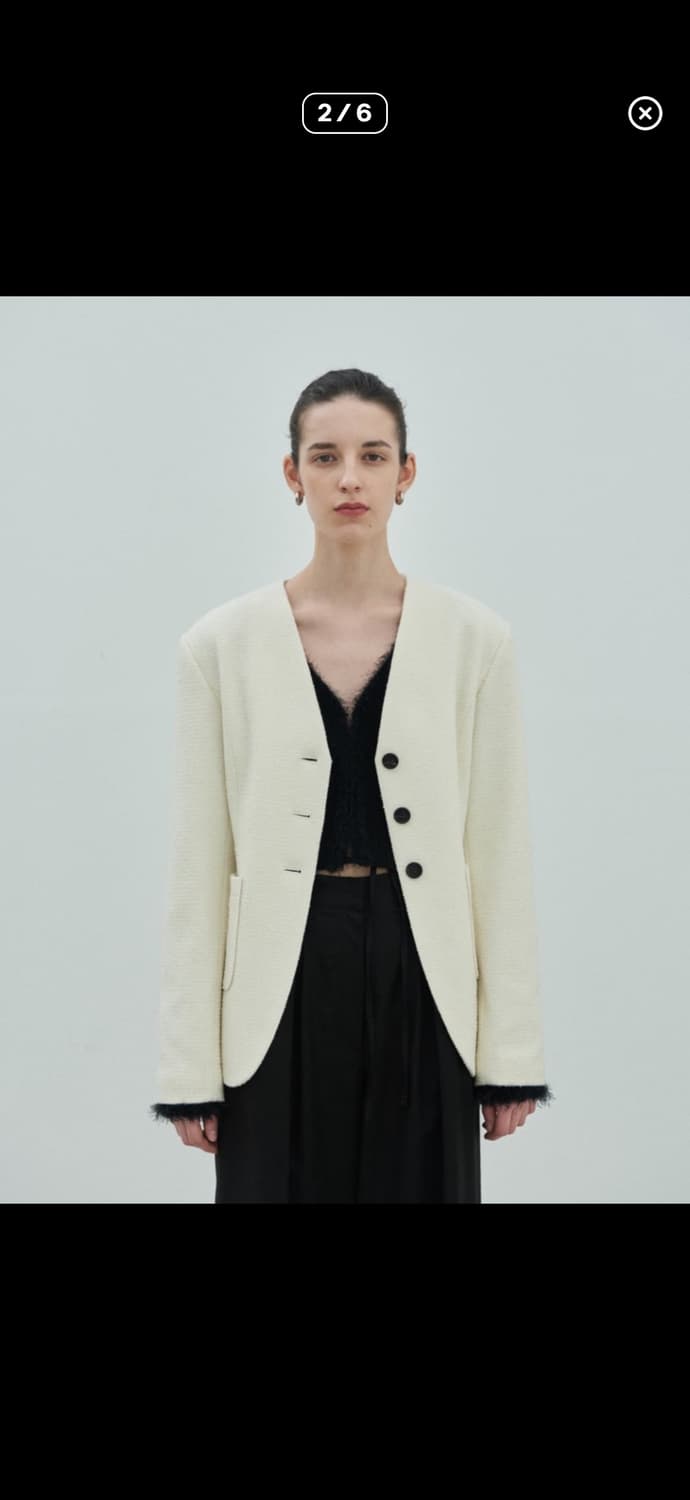 다이애그널 노카라 부클 자켓 상품이미지1