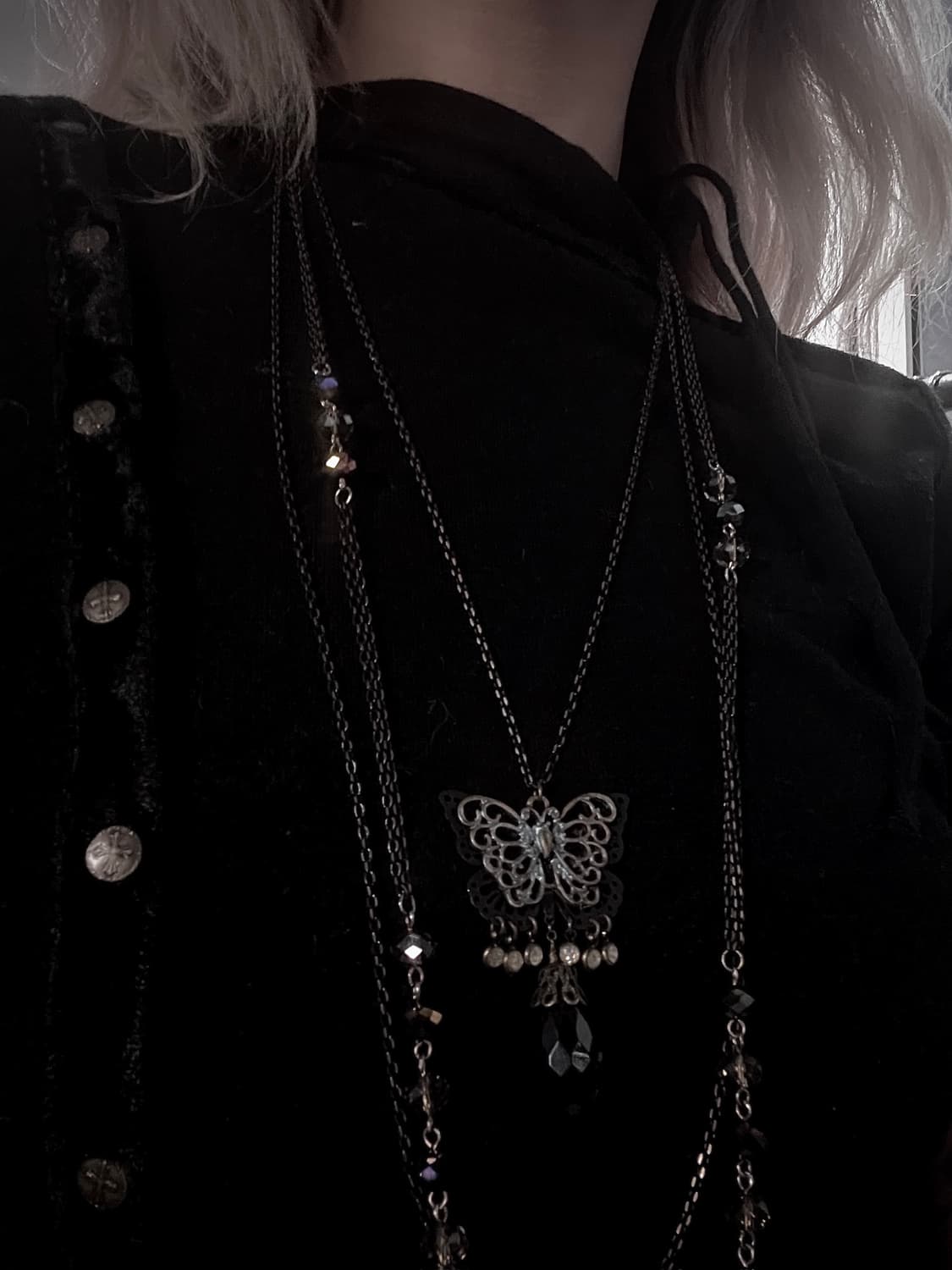 오즈온 레이어드 디테일 버터플라이 목걸이 상품이미지2