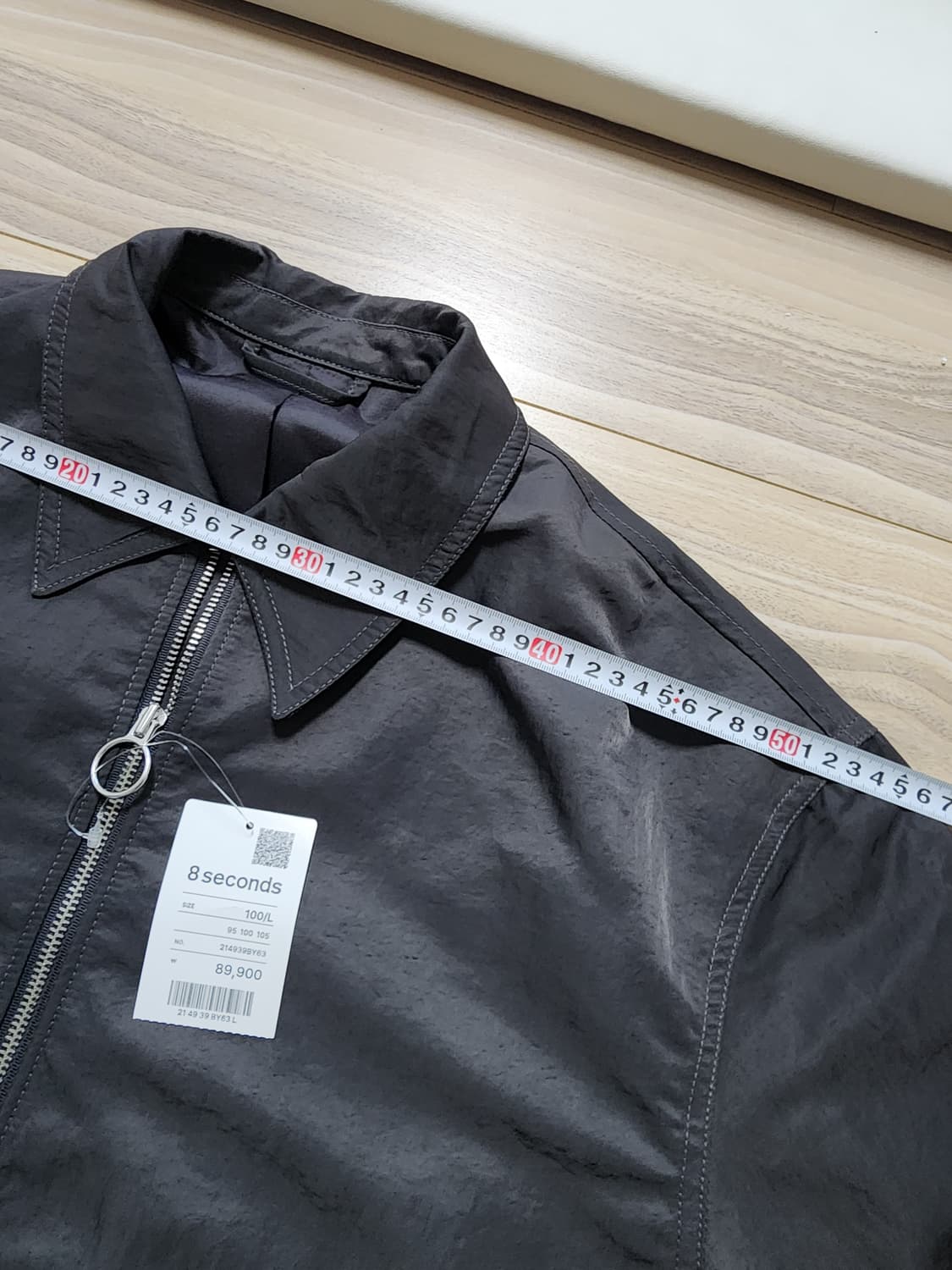 에잇세컨즈나일론카라넥집업자켓점퍼L 상품이미지6