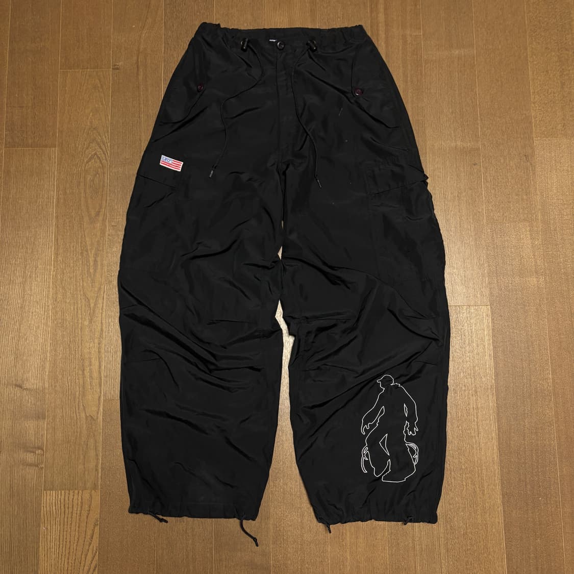 UFO 나일론 블랙 카고 팬츠 상품이미지3